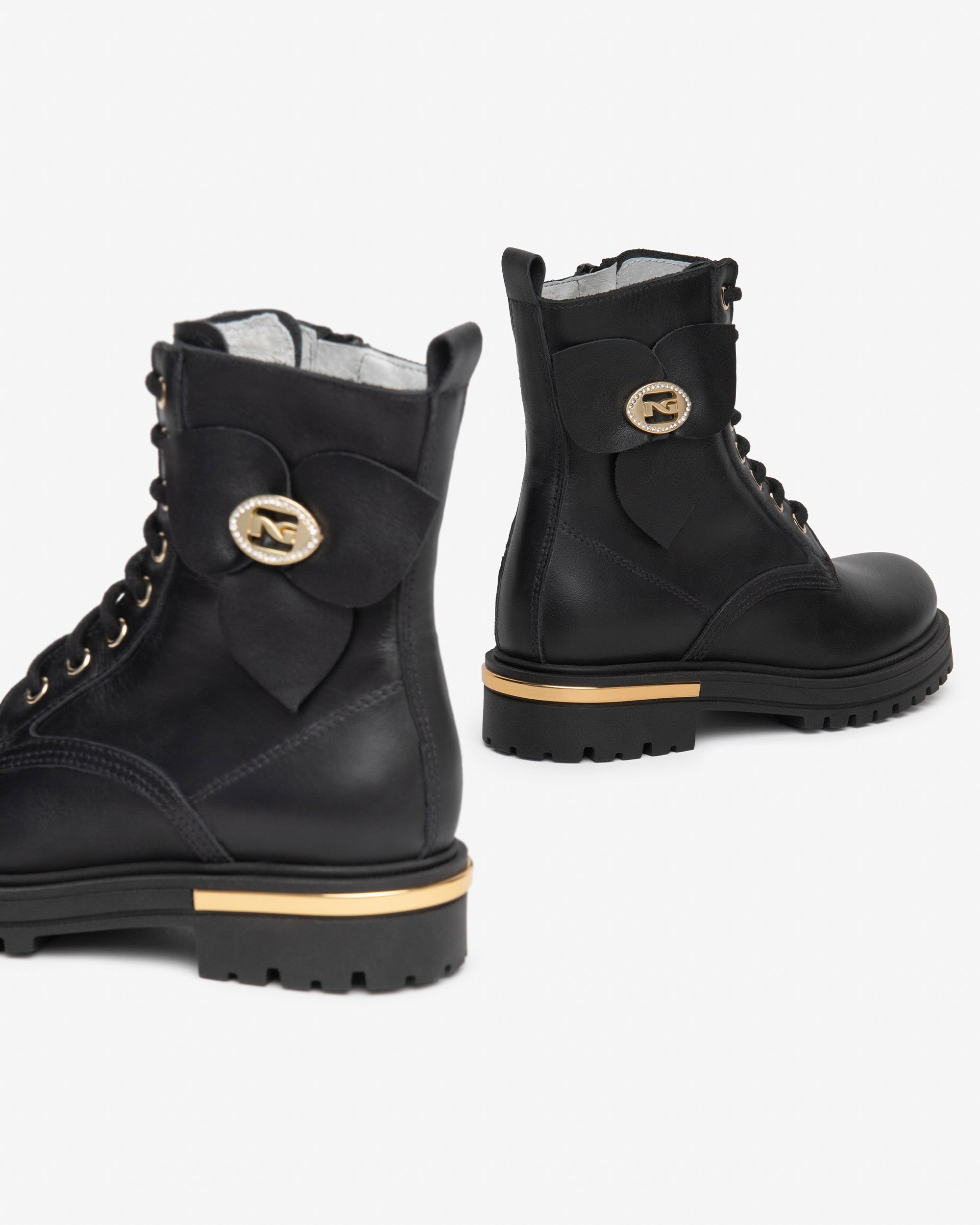 Nerogiardini Bottines Teen Fille Cuir Bottines Zip 35