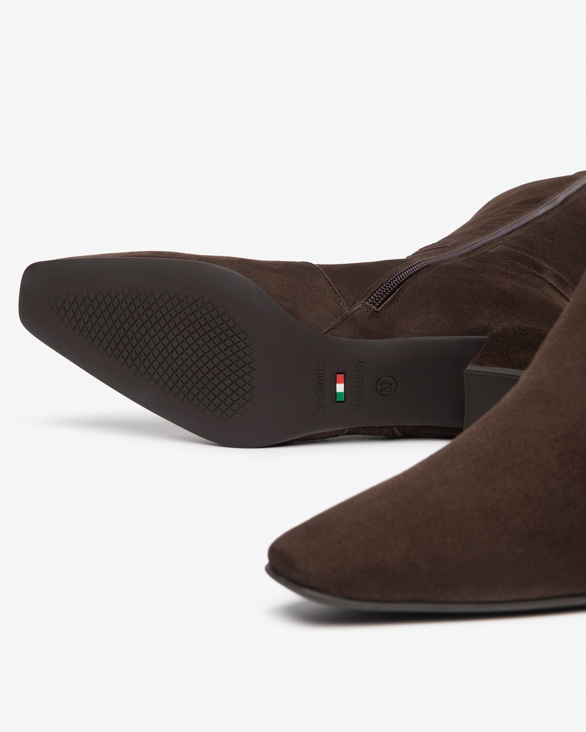 NeroGiardini Bottes femme daim talon 55 mm 35-41