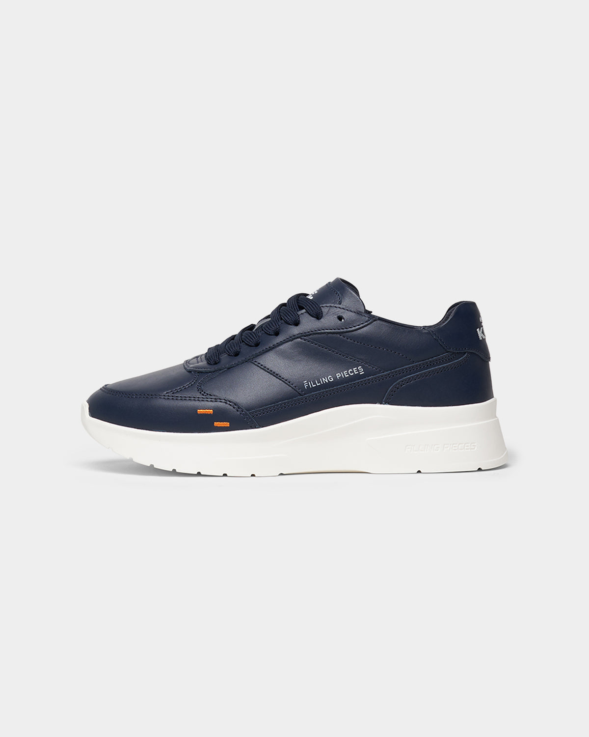 Filling Pieces Jet Runner Sneakers cuir bleu marine / blanc cassé