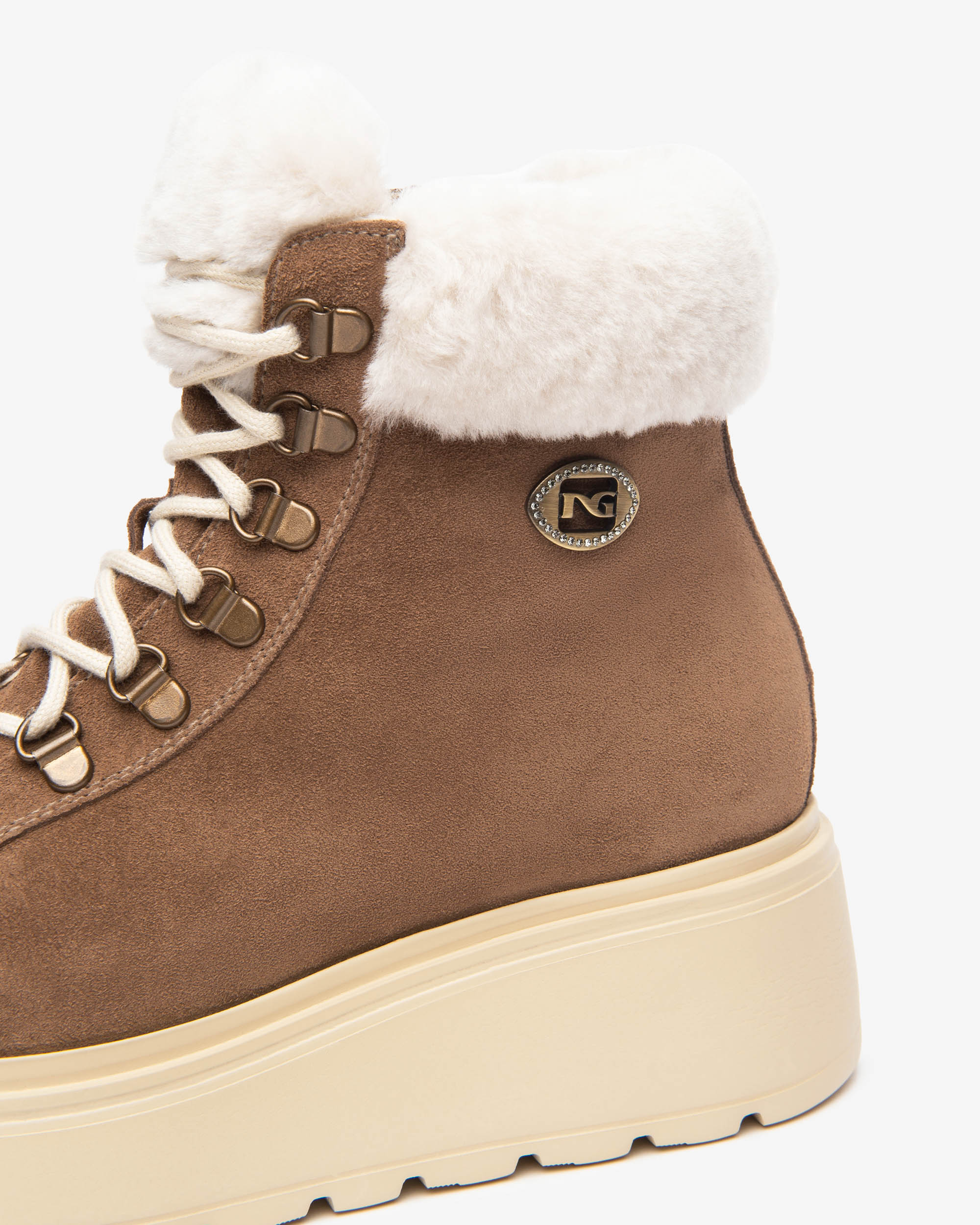 NeroGiardini Bottines Femme Daim Plateforme 55mm
