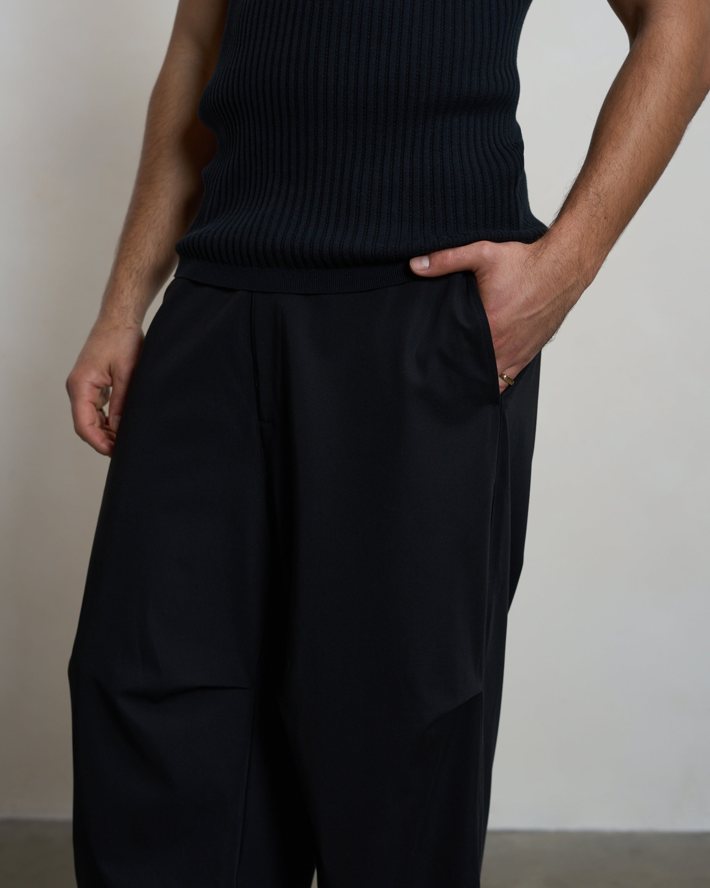 Filling Pieces Drapy Pants pantalon noir viscose