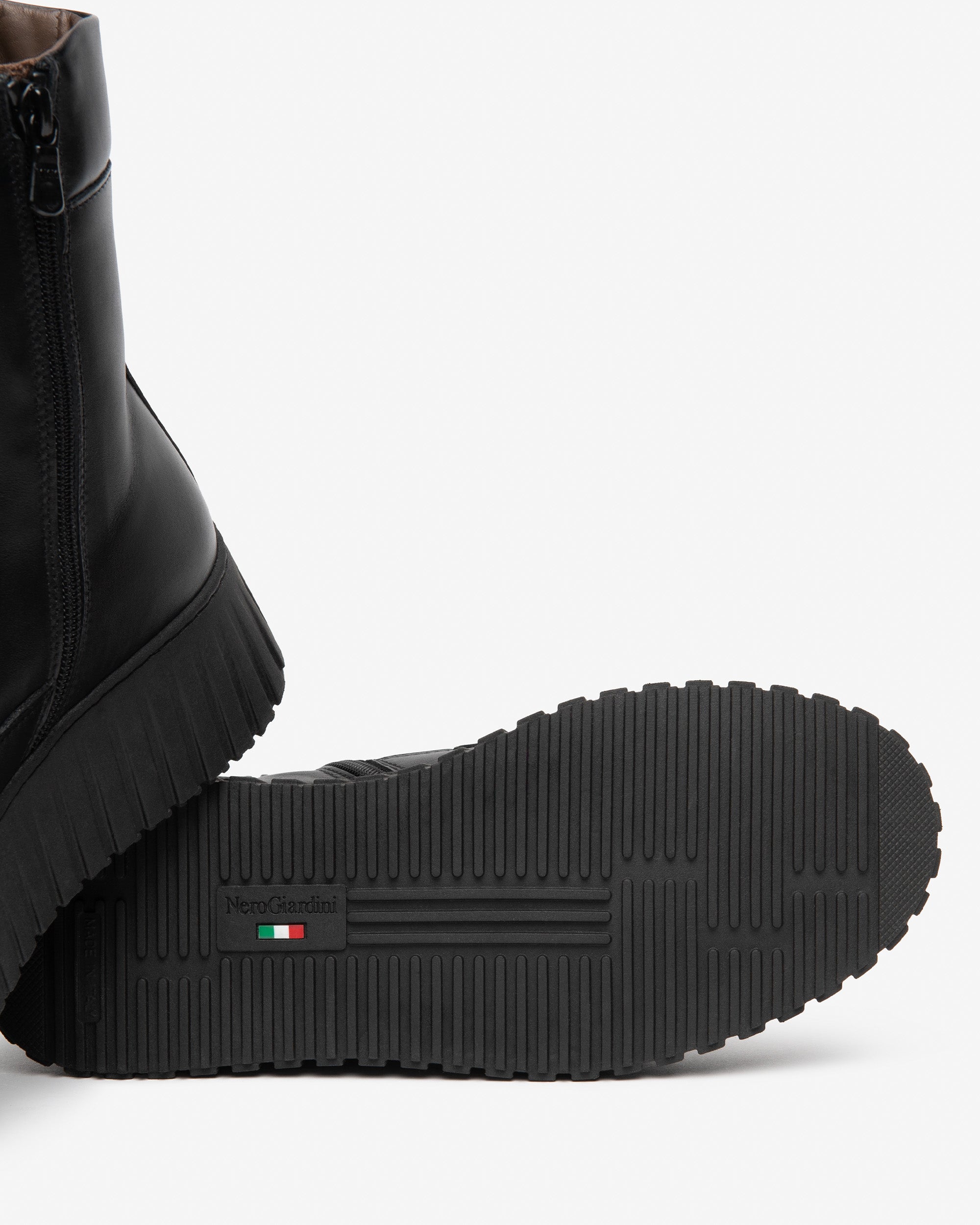 NeroGiardini Bottines Femme Cuir Plateforme 55mm