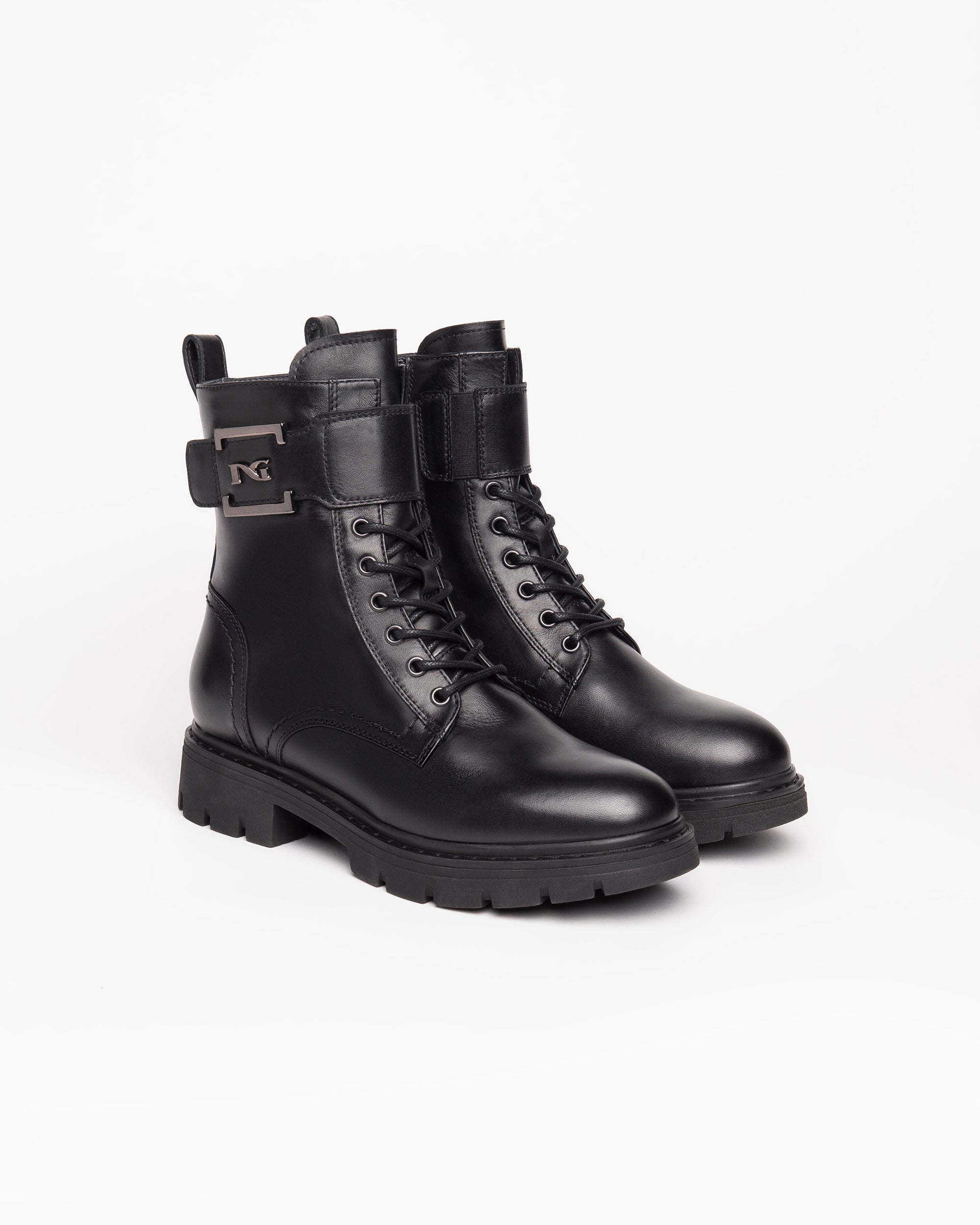 NeroGiardini Bottines Motardes Femme Cuir Hiver