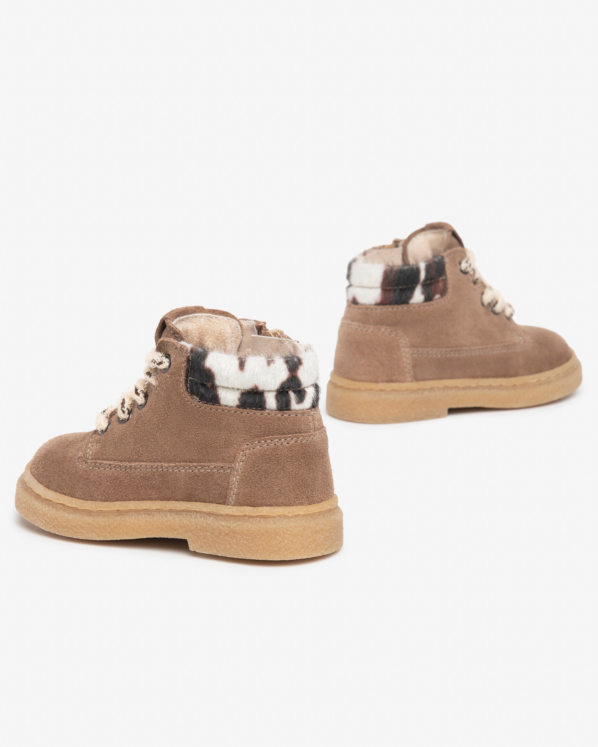 NeroGiardini Bottines Junior Fille Cuir Velours combat