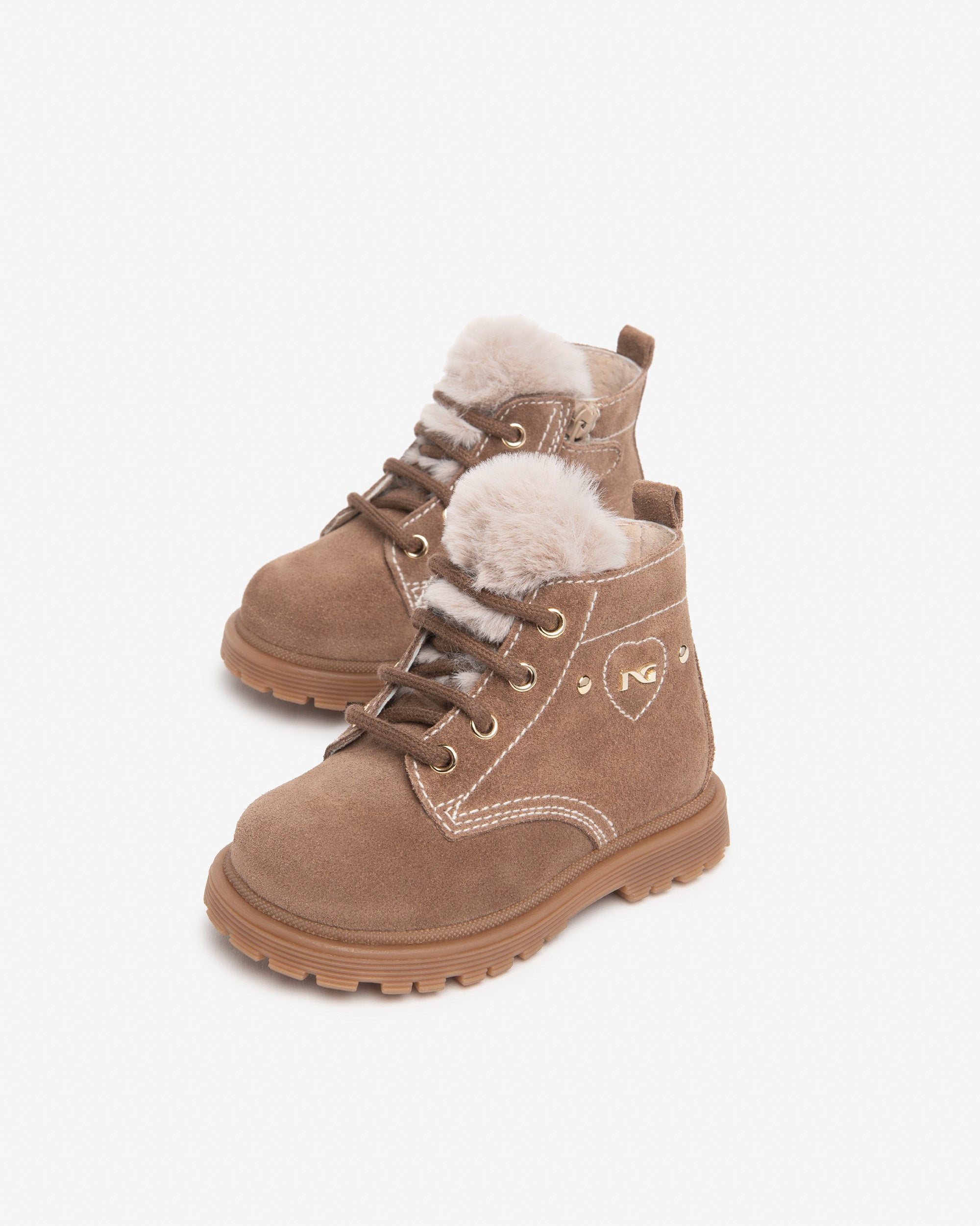 NeroGiardini Bottines Motardes Junior Bottines Fille Daim