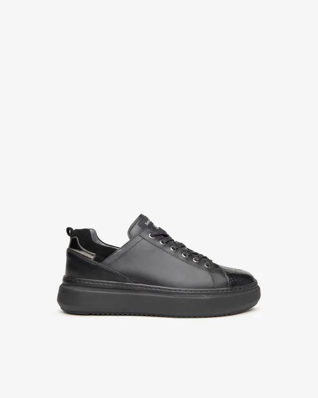 NeroGiardini Sneakers Femme Cuir Lamé Plateforme 4 cm