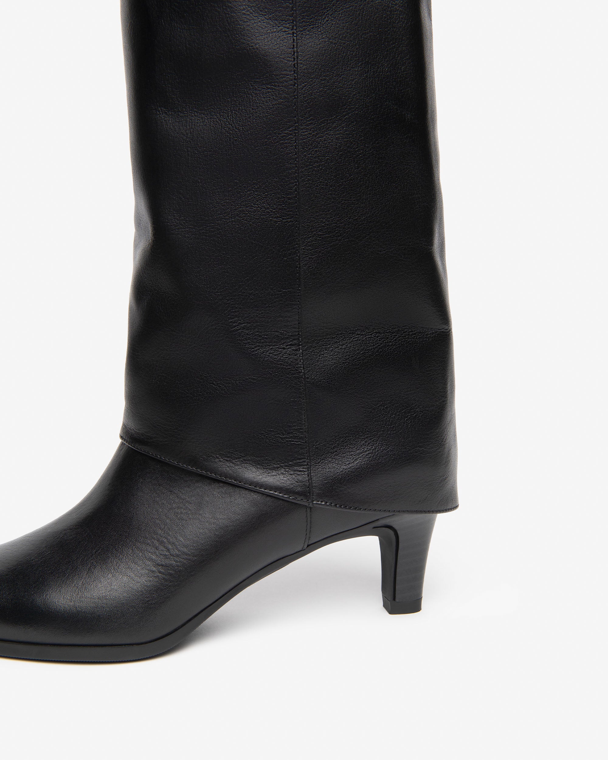 Nerogiardini Bottes Femme Cuir Revers Talon 55 mm