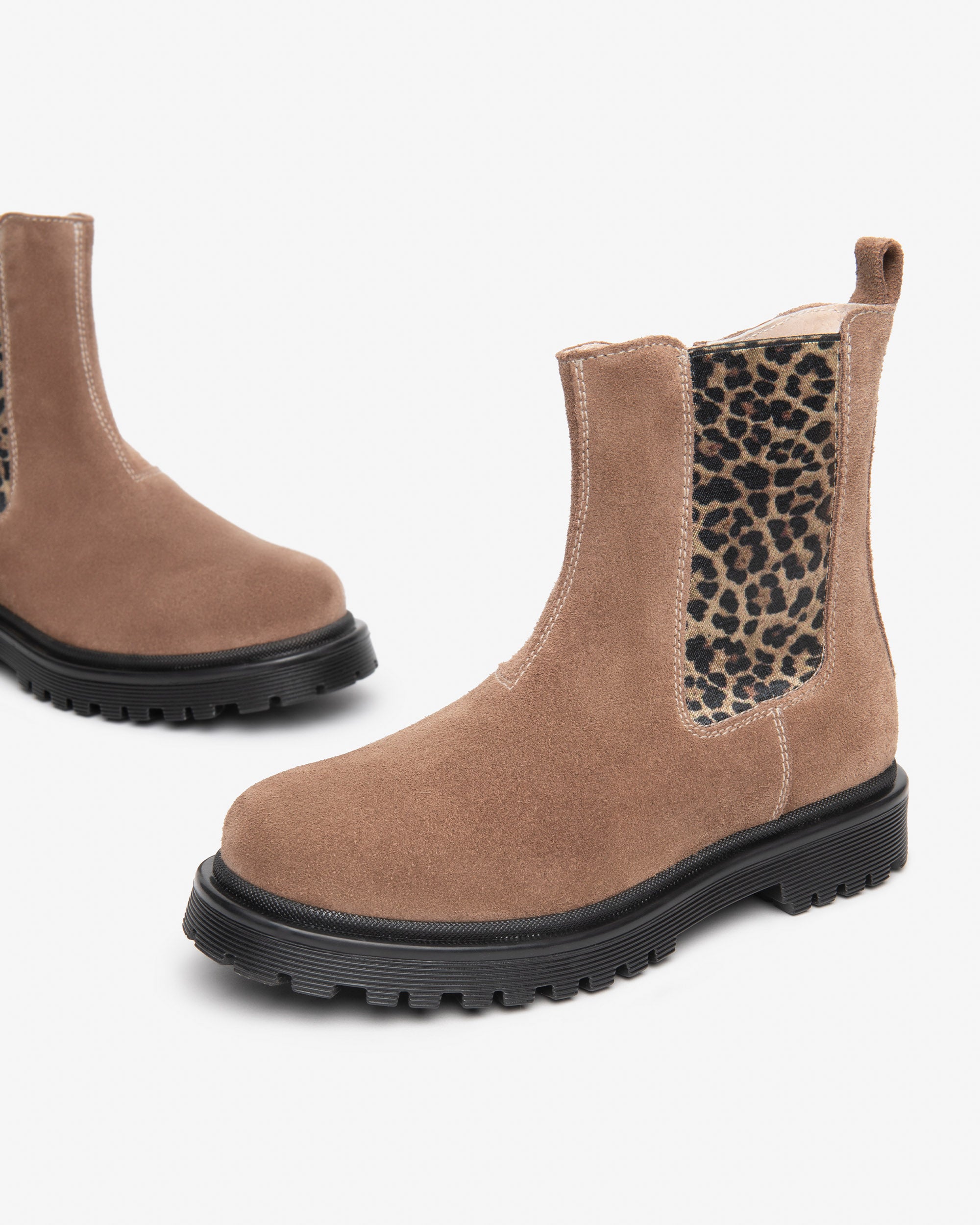 Nerogiardini Bottines Teen Fille Daim Zip Imprimé Animal