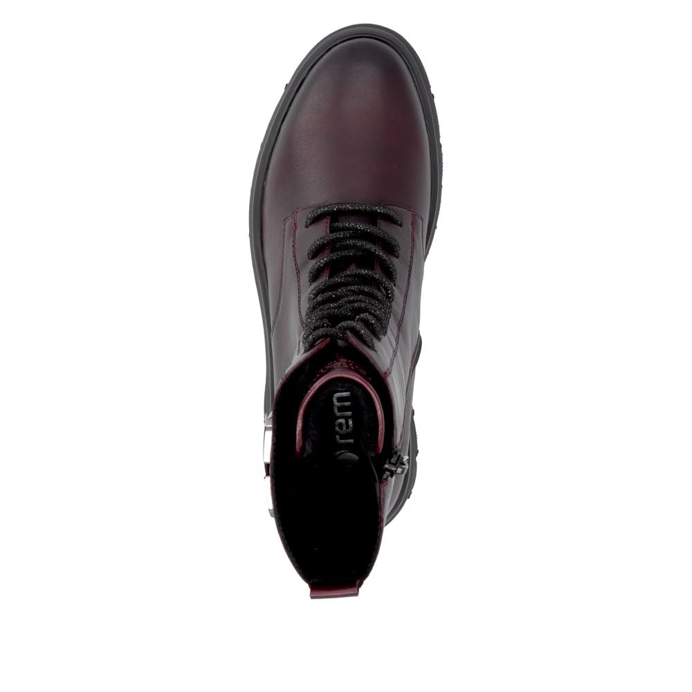Remonte D1W82 Bottes Lacets Femme Bordeaux 39 EU