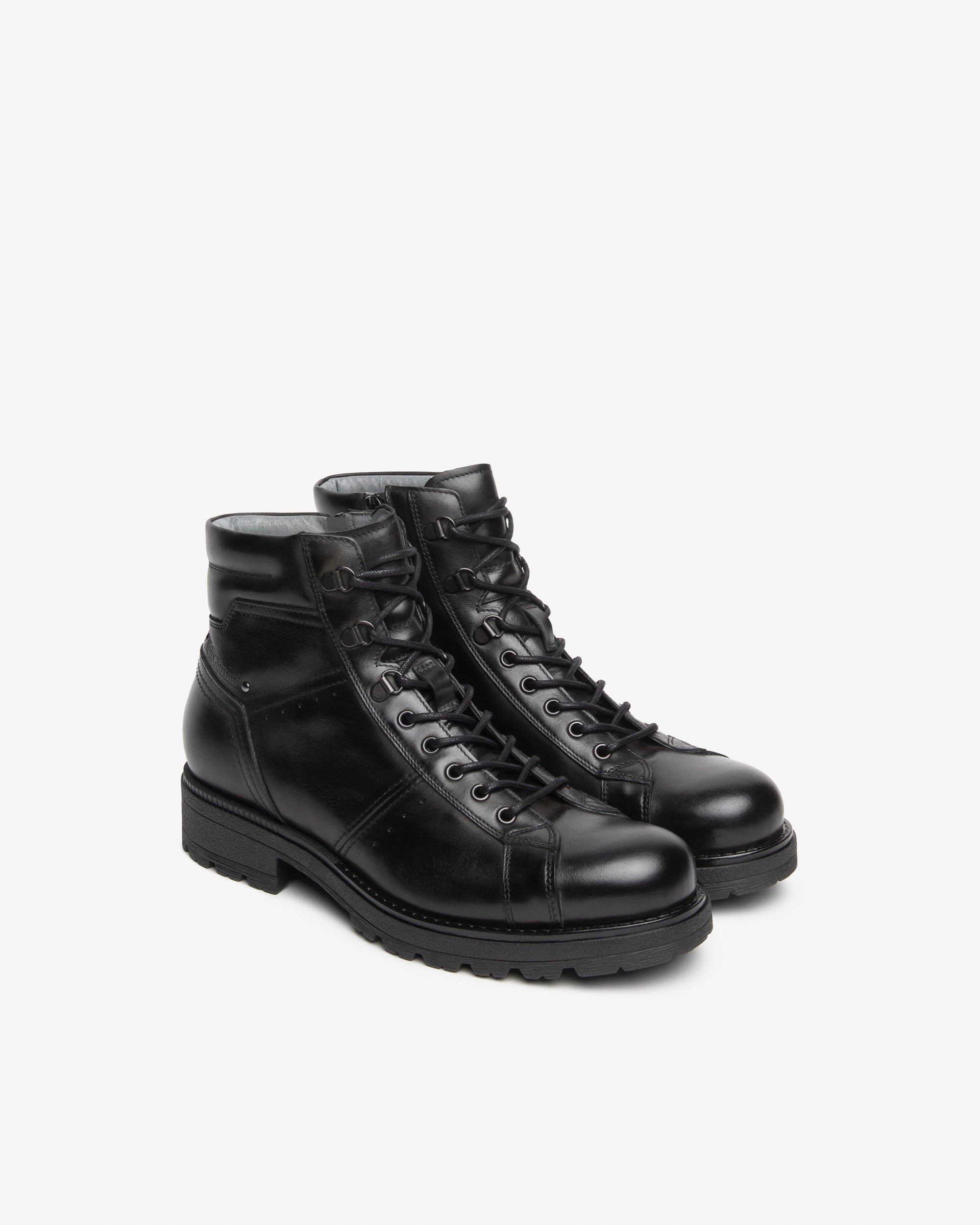 NeroGiardini Bottines Homme Cuir Lacets Caoutchouc