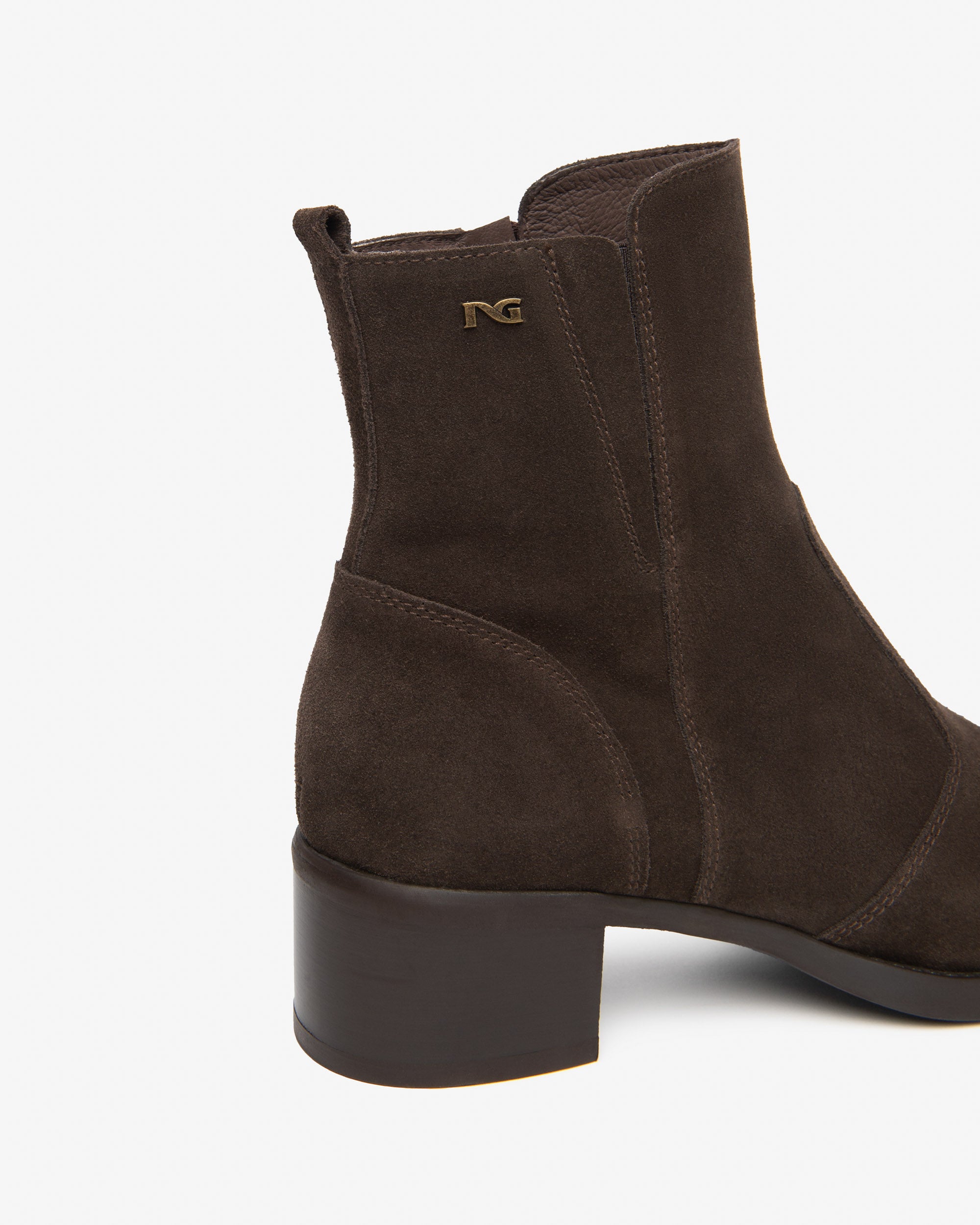 Nerogiardini Bottines Femme Cuir Velours 35-41 Talon 40mm