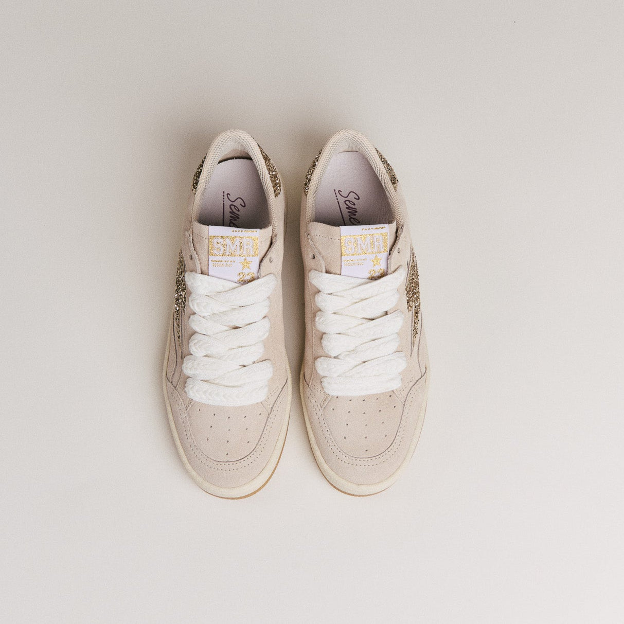 Semerdjian Dany D359 baskets beige daim tissu