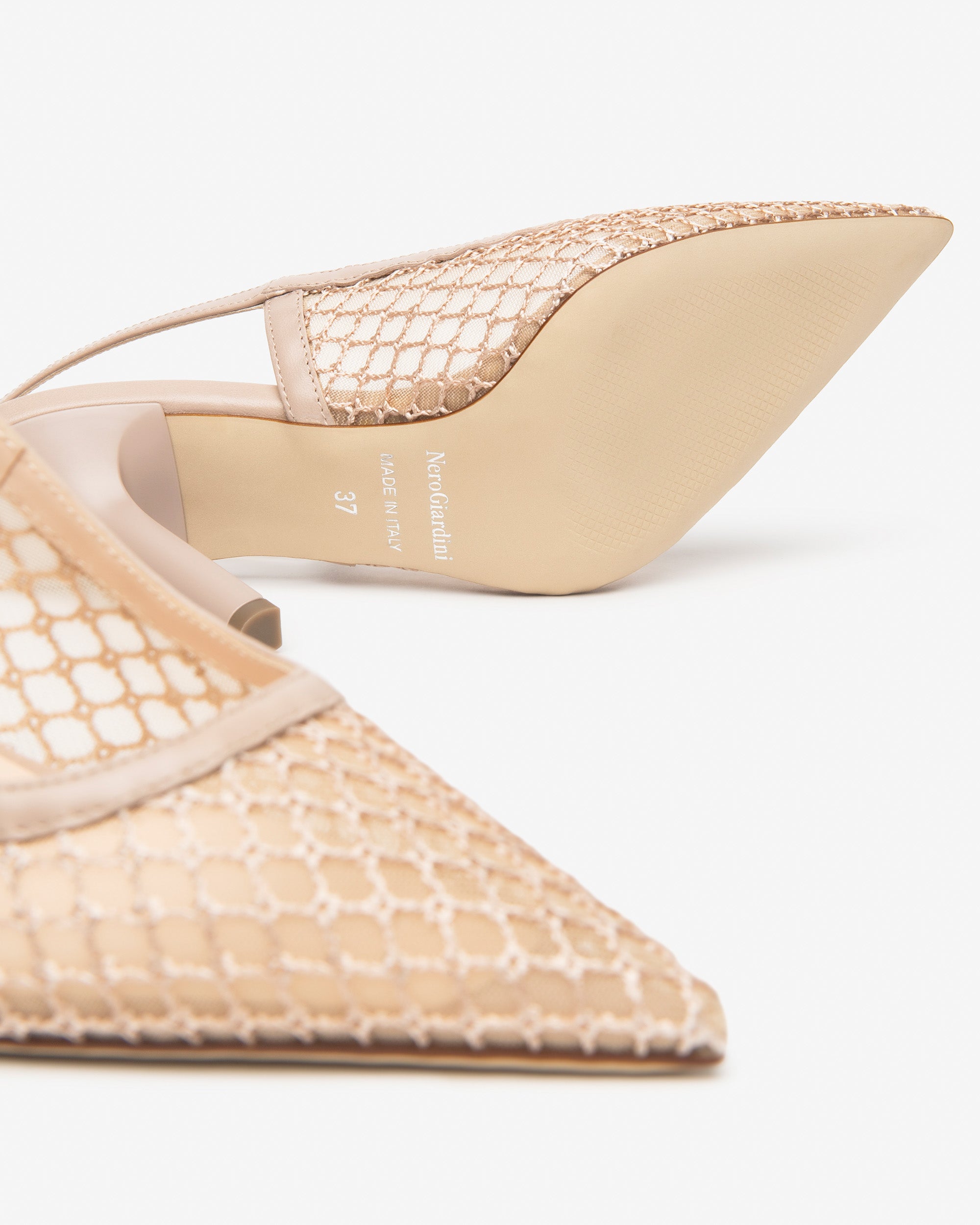 Nerogiardini Slingbacks Femme Cuir Toile