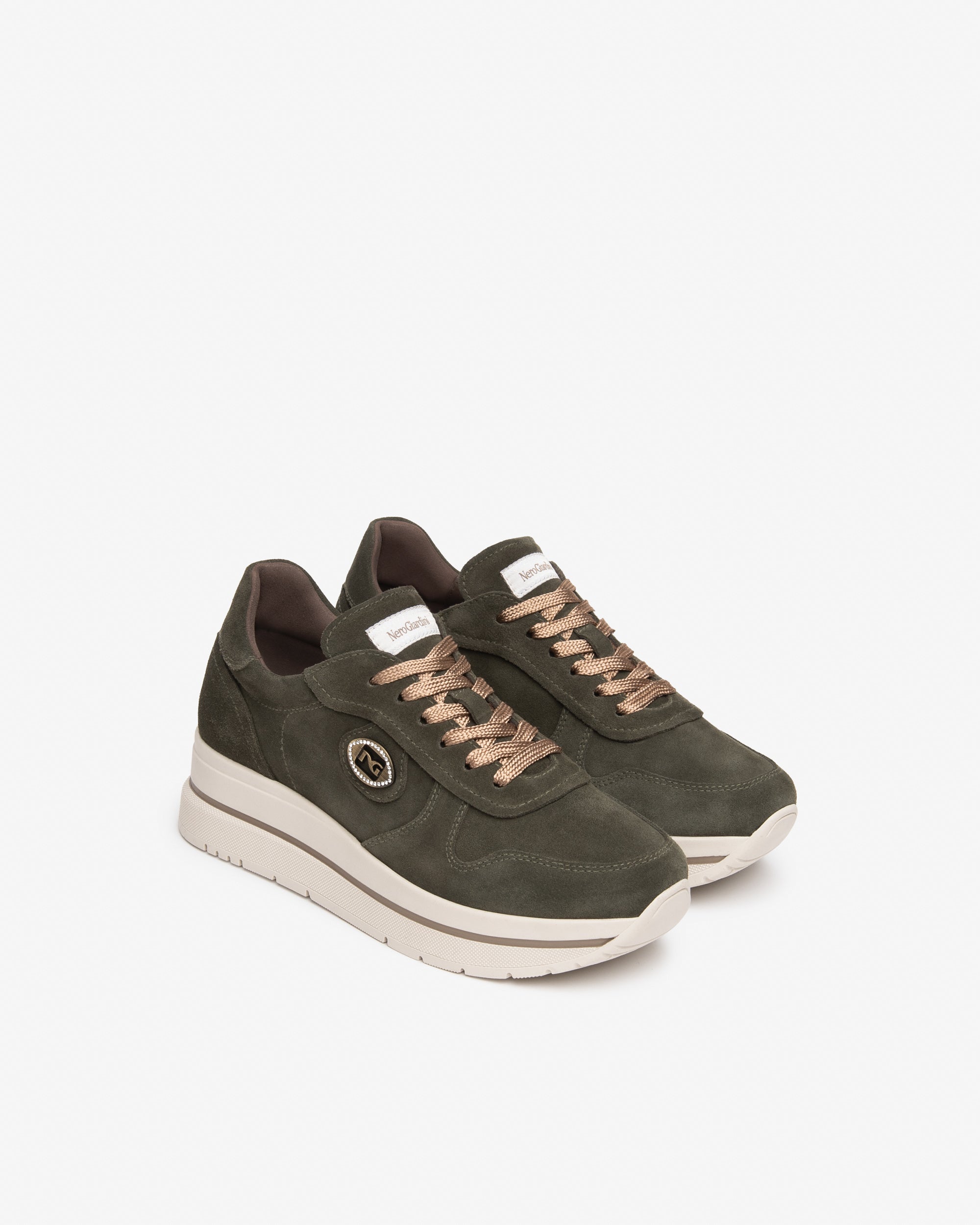 NeroGiardini Sneakers baskets velours femme plateforme