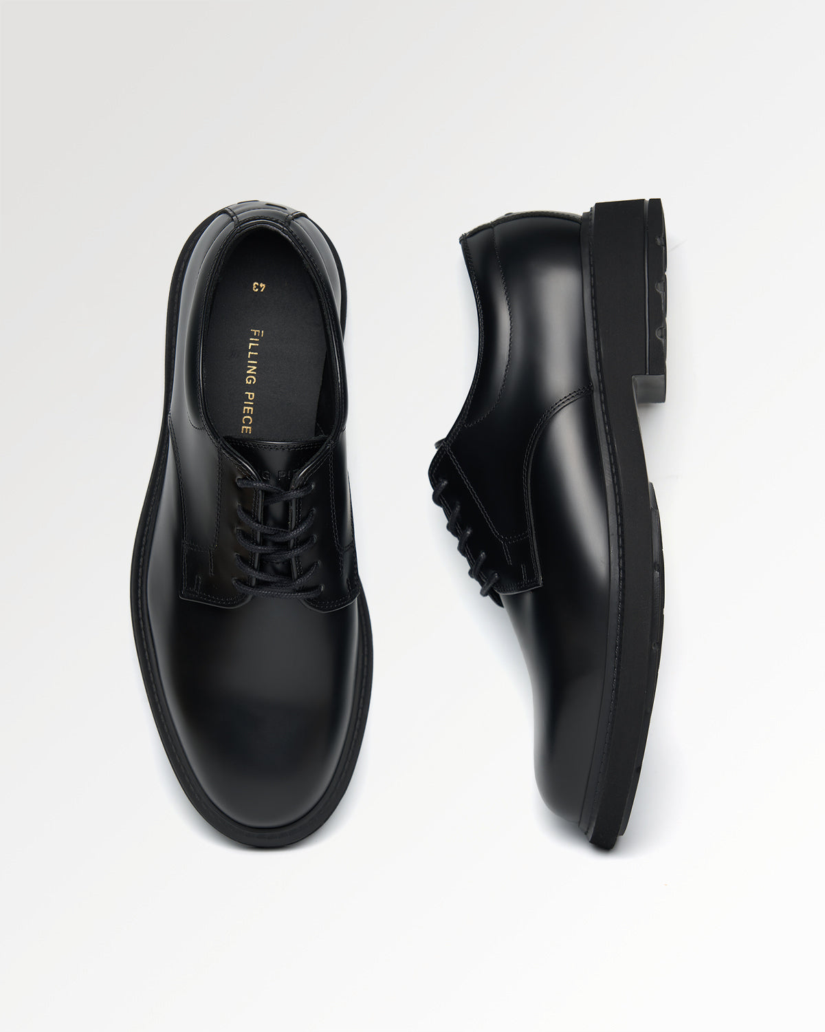Filling Pieces Clean Derby Polido derbies noires cuir léger