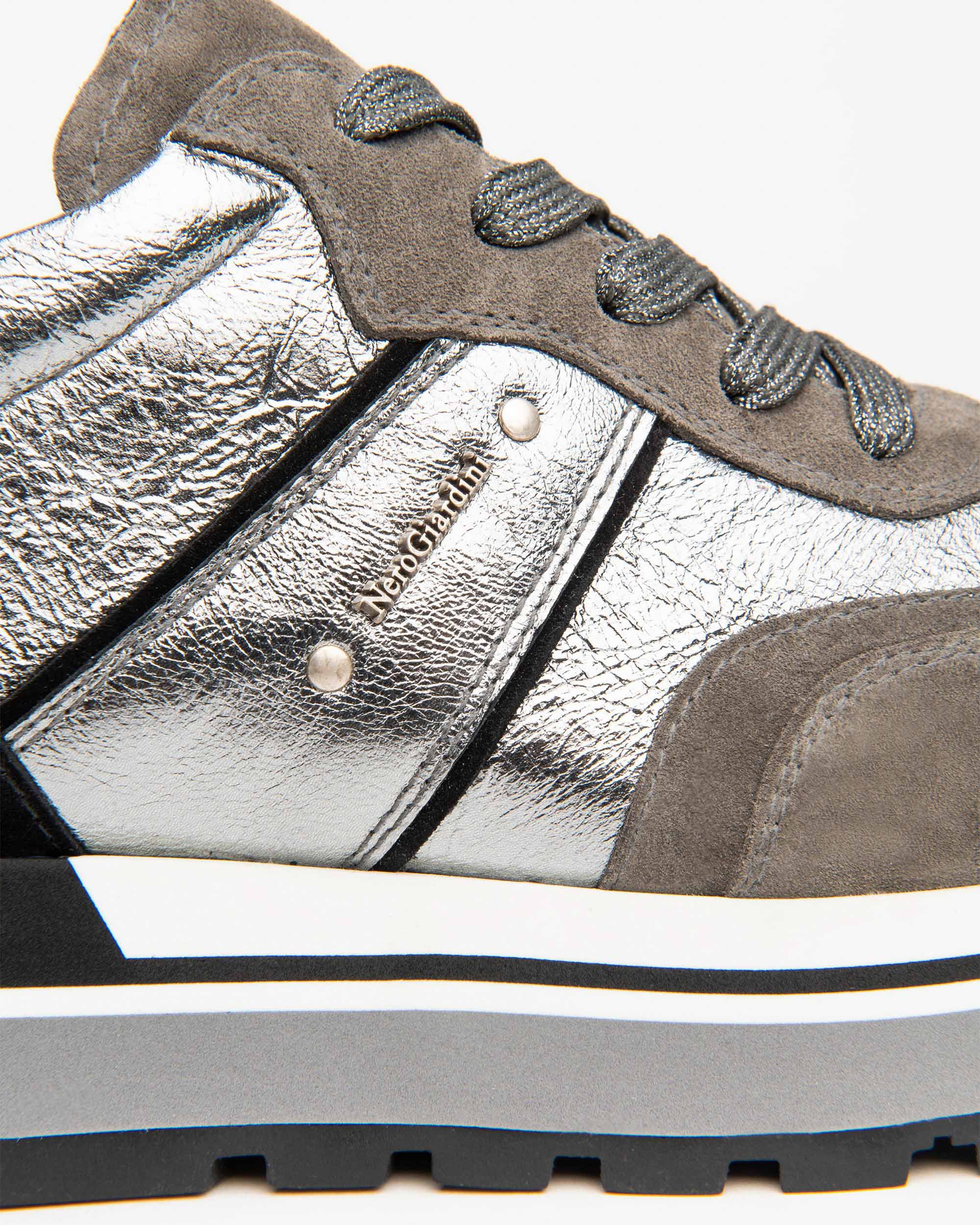 Nerogiardini Sneakers Femme Baskets Cuir et Velours