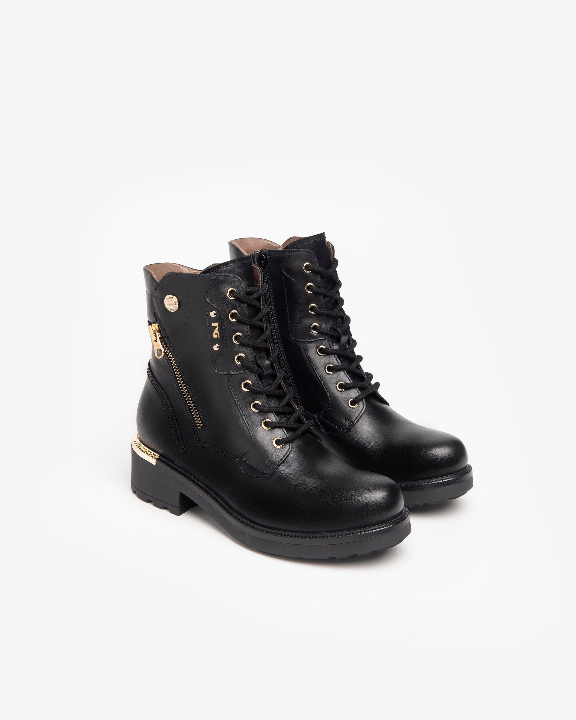 NeroGiardini Bottines Femme Cuir Combat Hiver