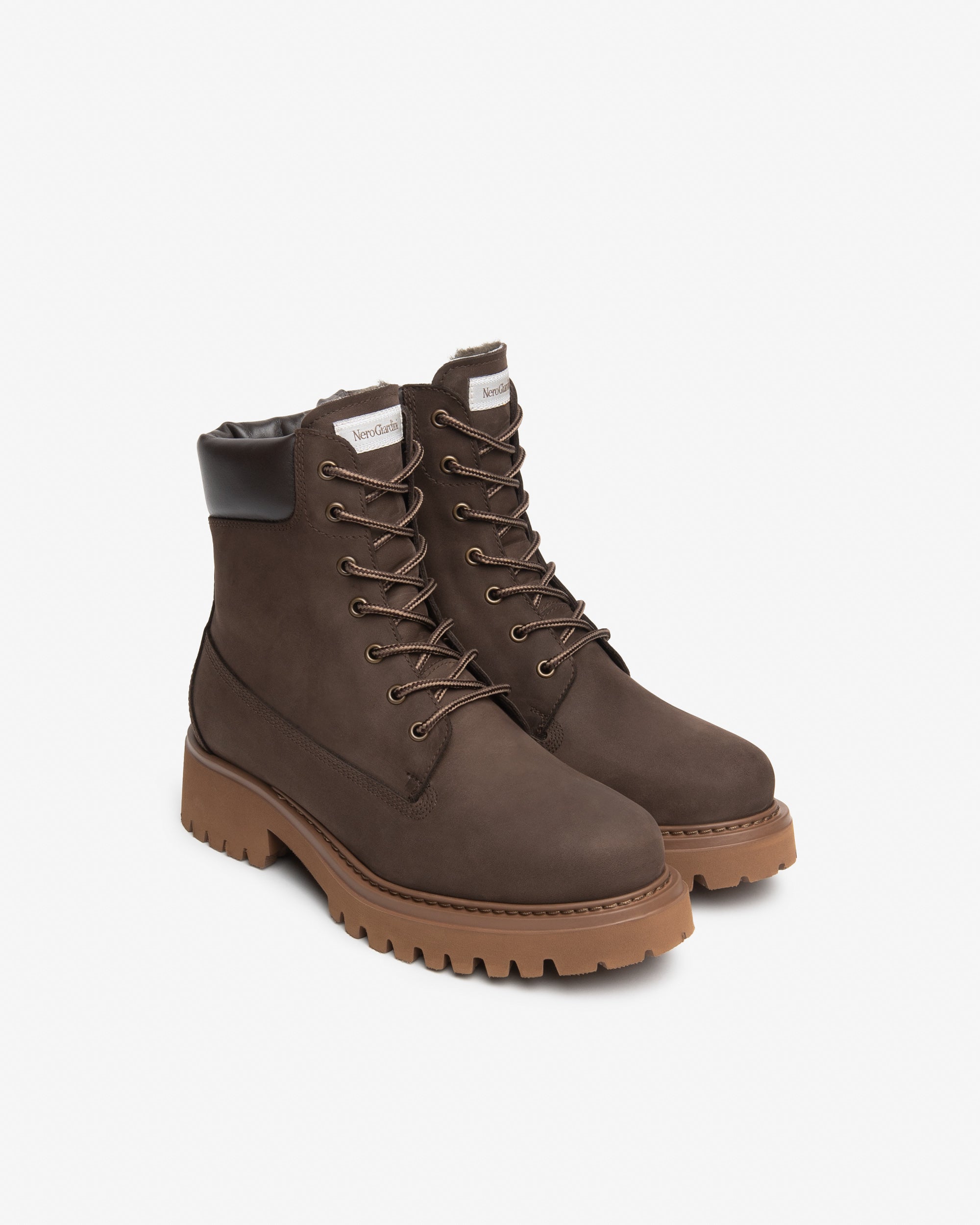 NeroGiardini Bottines boots femme nubuck combat 45mm