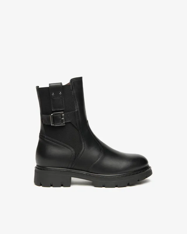 NeroGiardini Bottines Femme Cuir et Tissu Hiver