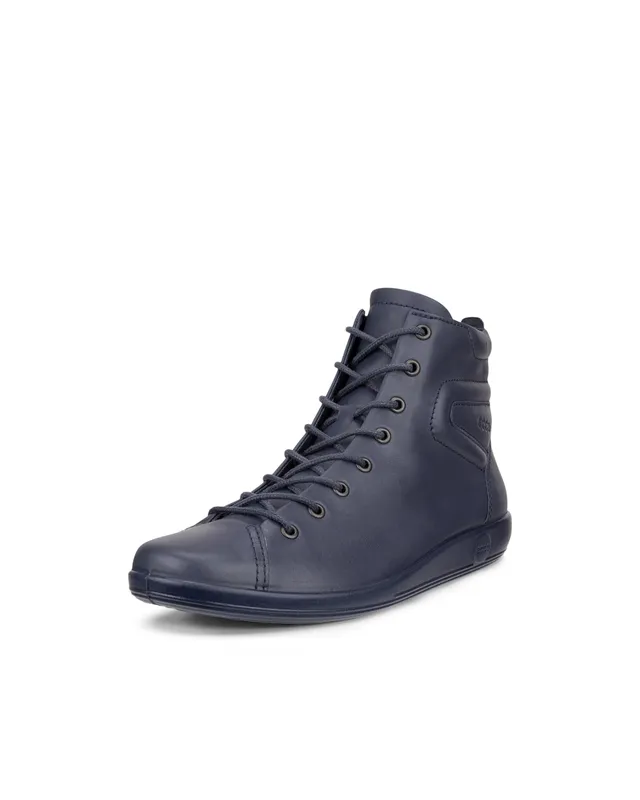 ECCO Soft 7 Baskets Hautes Femme Cuir Noir