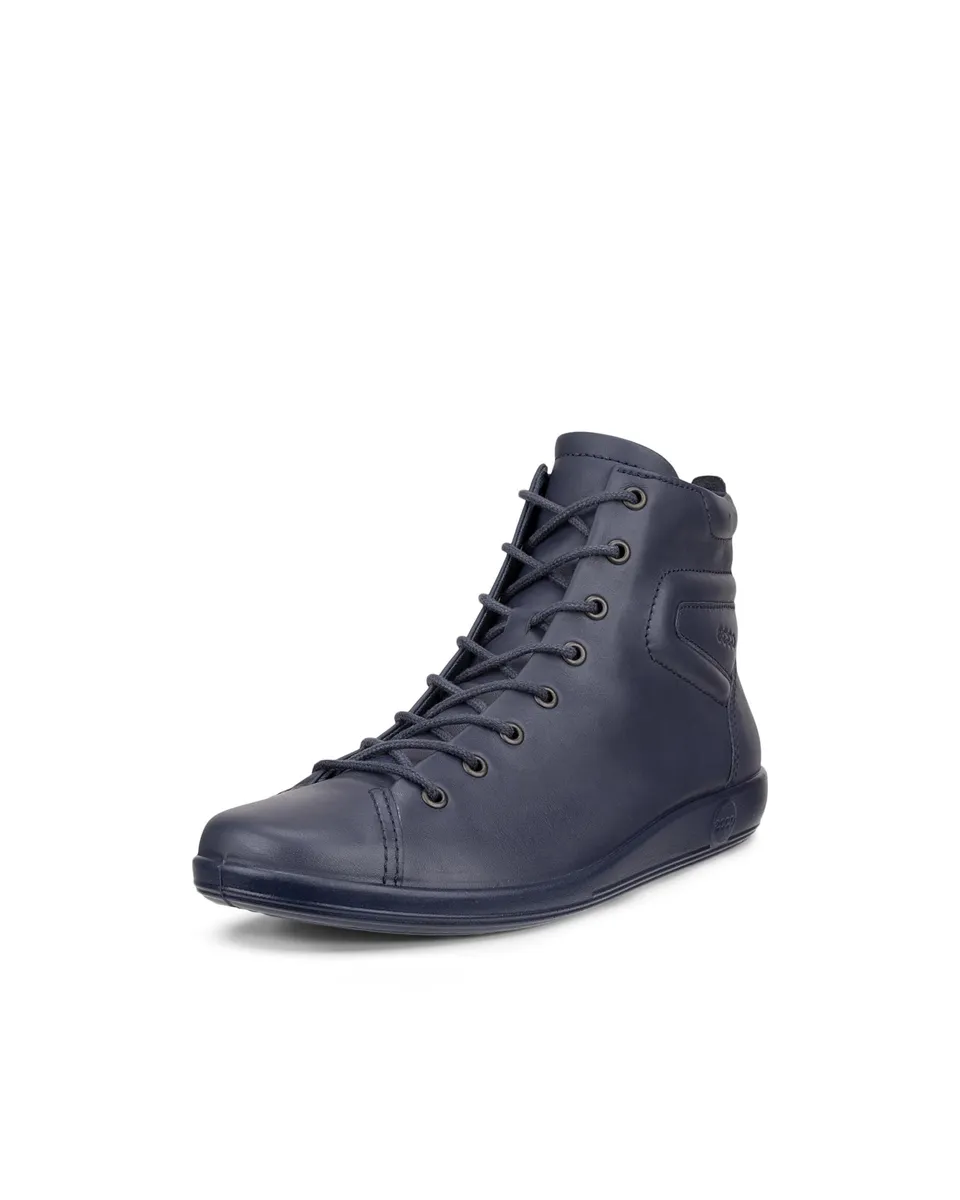 ECCO Soft 7 Baskets Hautes Femme Cuir Noir