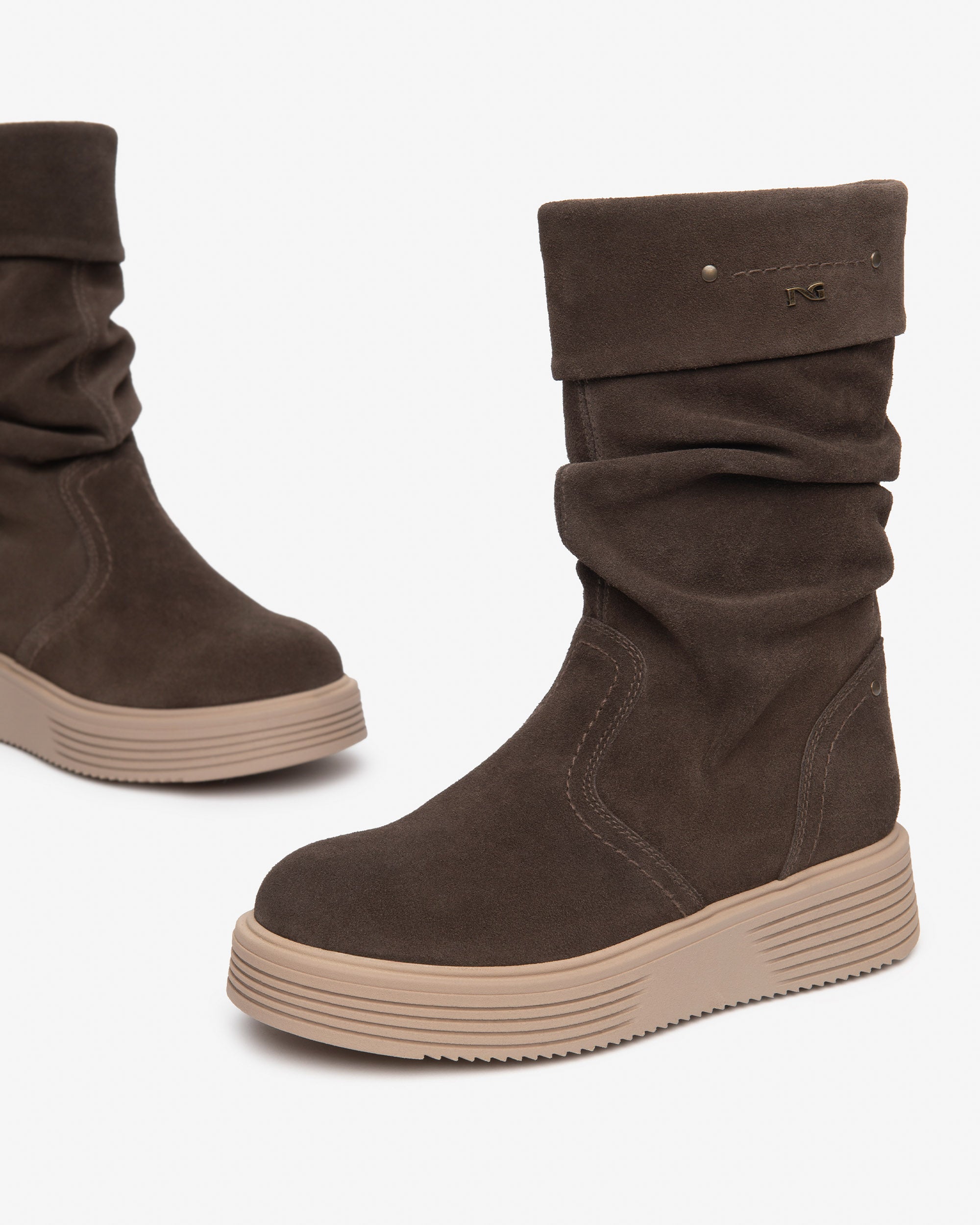 NeroGiardini Bottes Fille Cuir Velours Zip Confort