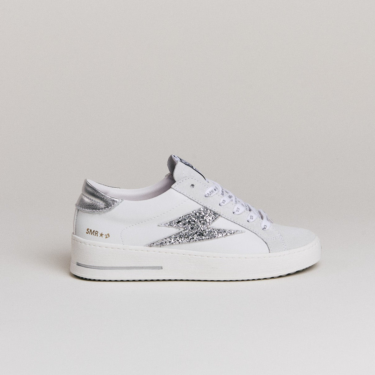 Semerdjian Maya D382 baskets cuir blanc argent