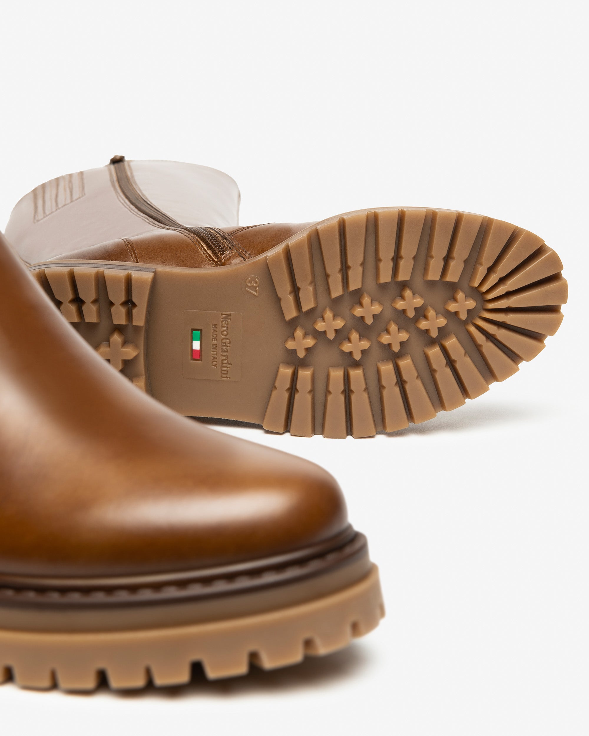 NeroGiardini Bottes bottes femme en cuir hiver