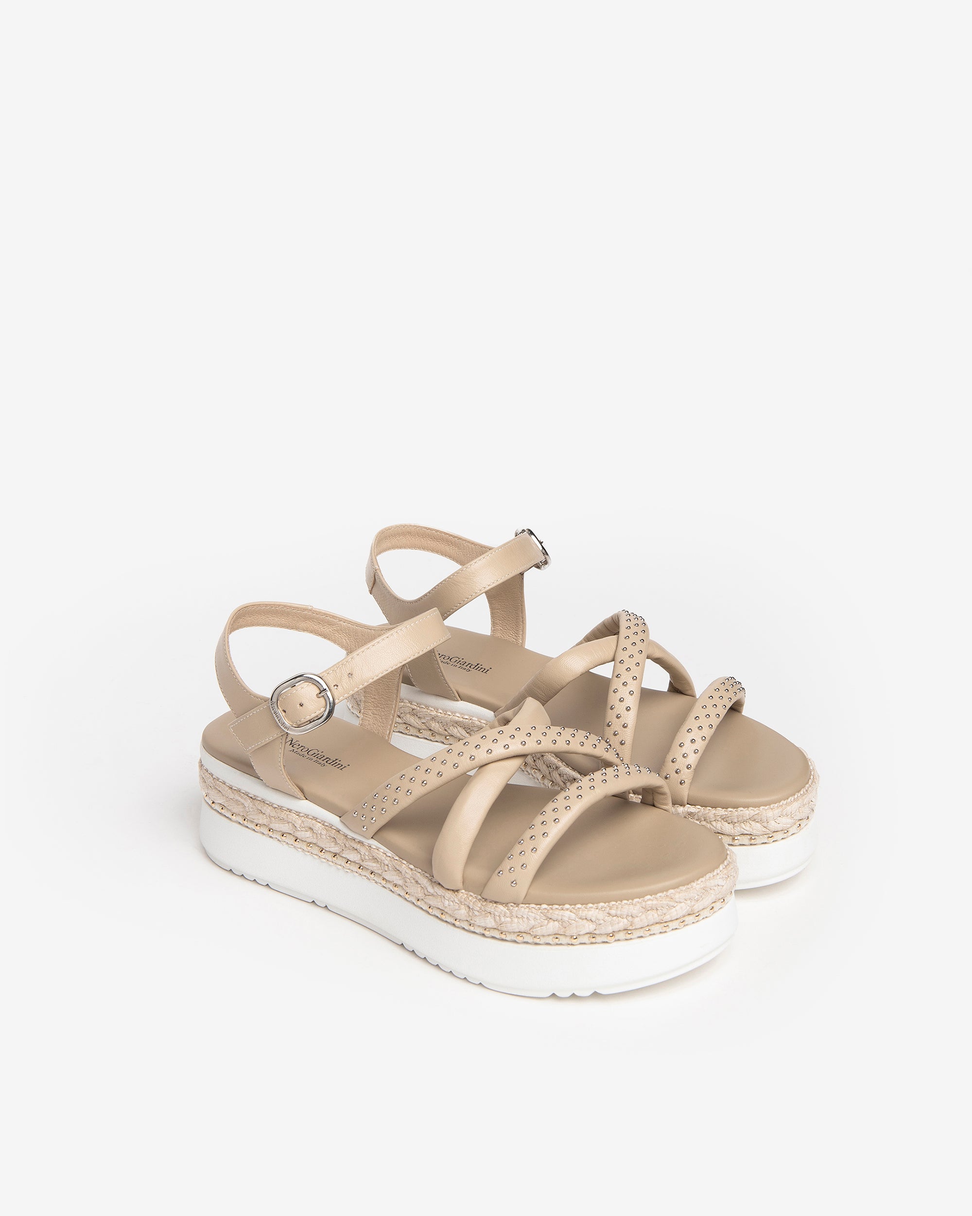 NeroGiardini Sandales sandales femme cuir Made in Italy