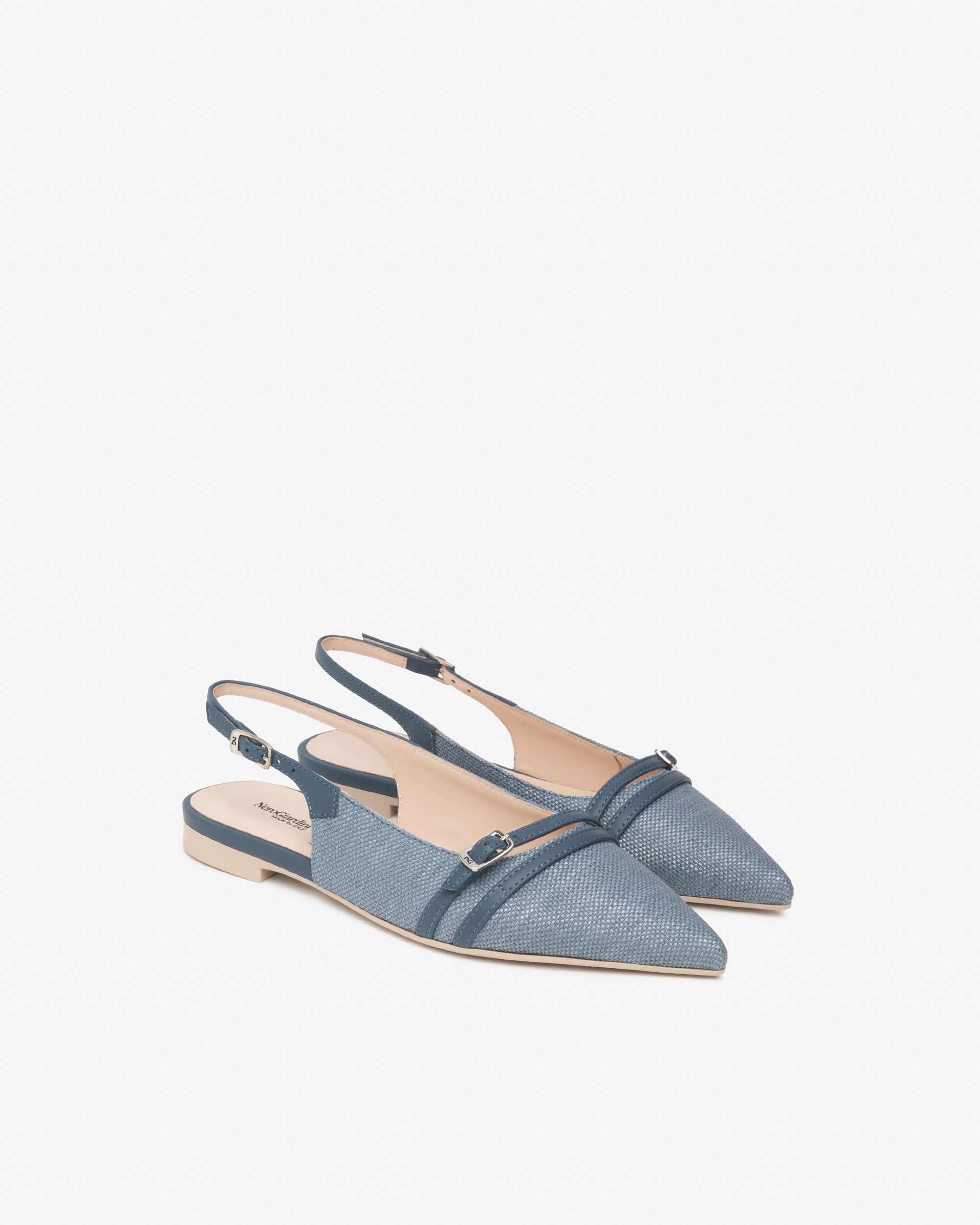 NeroGiardini Slingbacks femme tissu et cuir confort