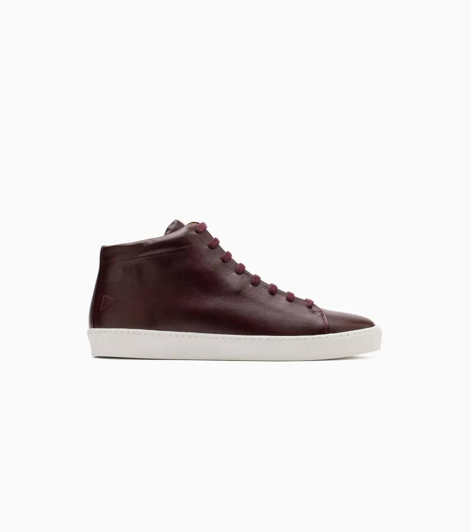 JAK Royal Hi Bordeaux sneakers cuir montant bordeaux