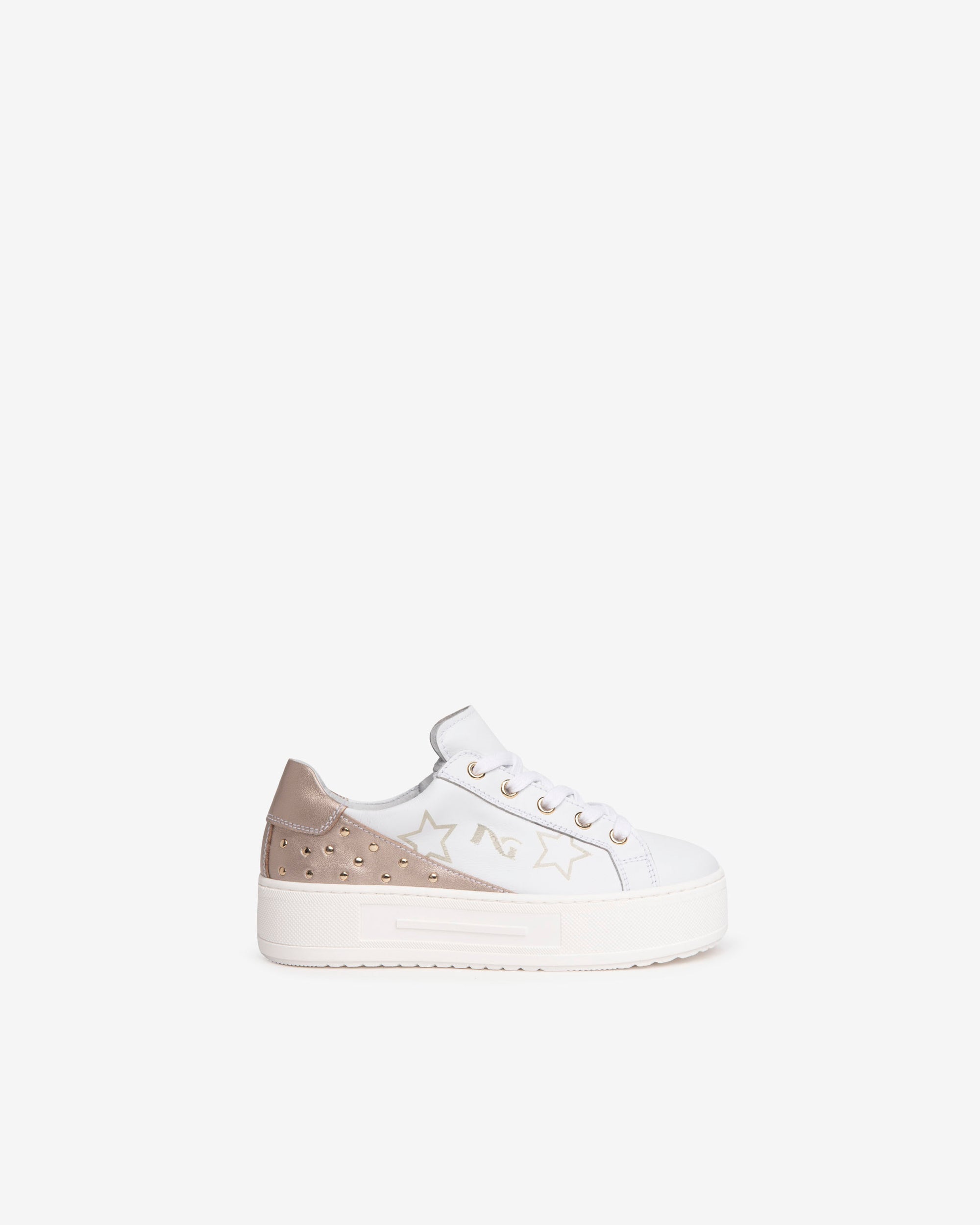 NeroGiardini Sneakers teens fille cuir lamé zip