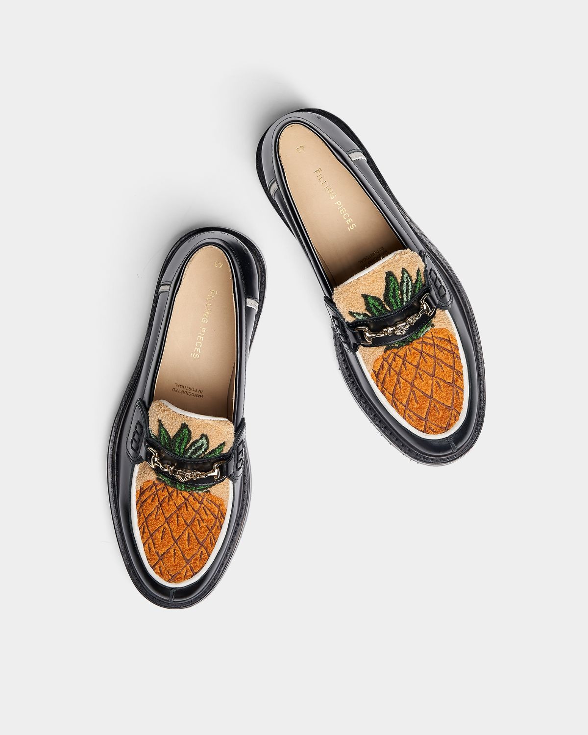 Filling Pieces Loafer Ananas mocassins noirs cuir