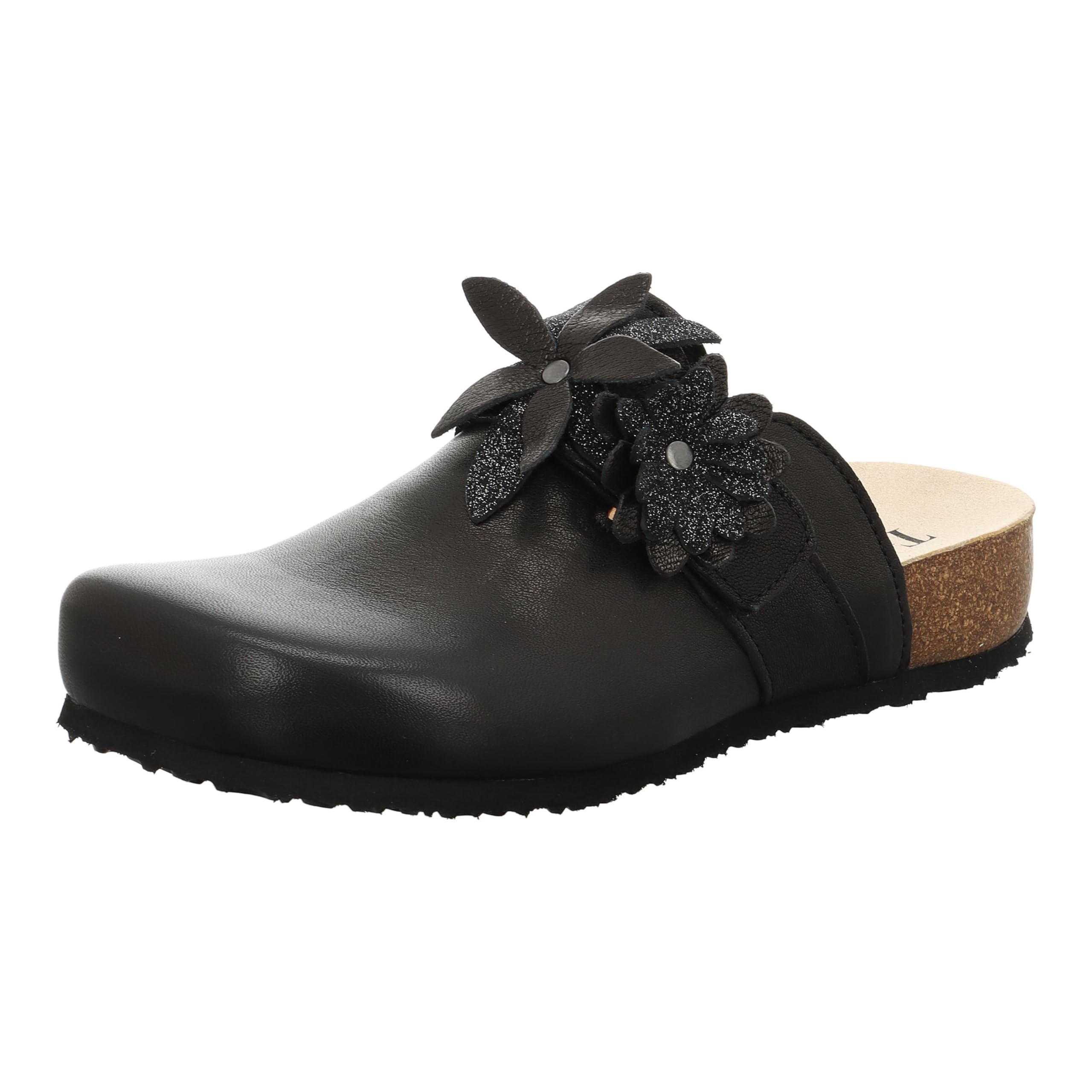 Think Julia mules femme noir cuir liège