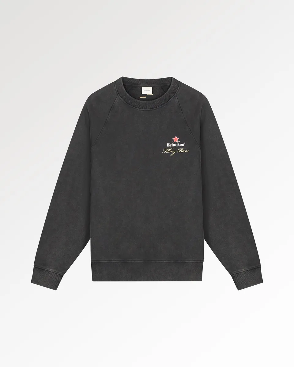 Filling Pieces Sweatshirt Heineken sweat Vintage Black coton bio