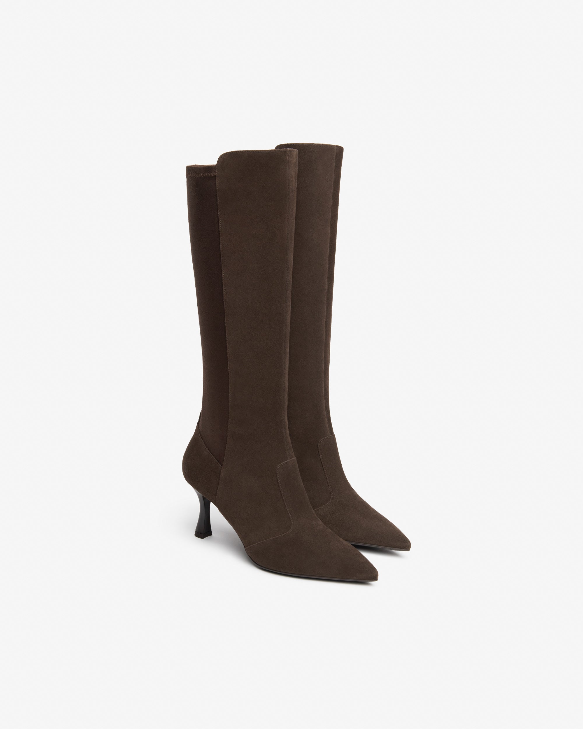 NeroGiardini Bottes Femme Cuir Velours Talon 75 mm