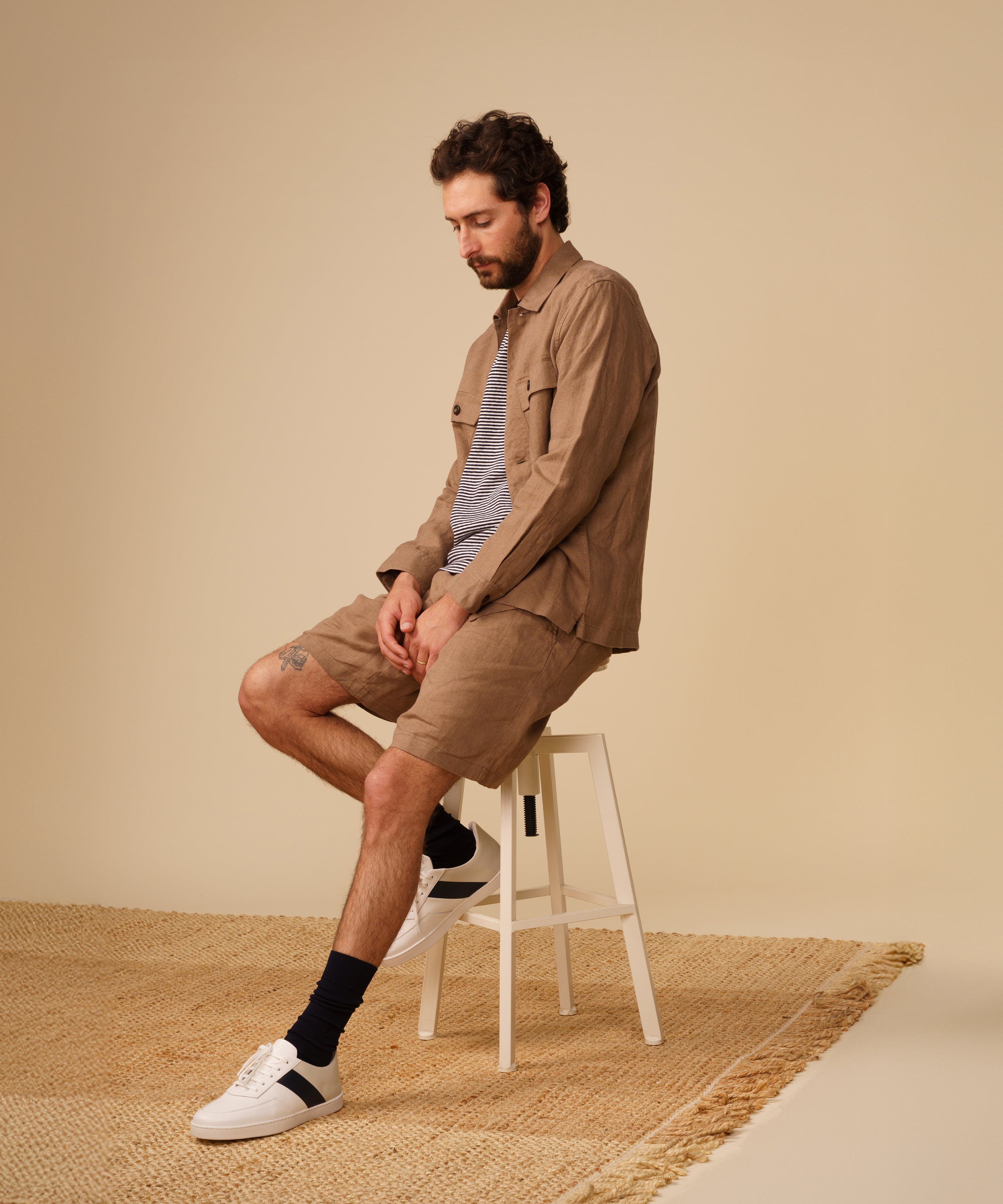 Jak Atlas Low II sneakers cuir bleu dust blue