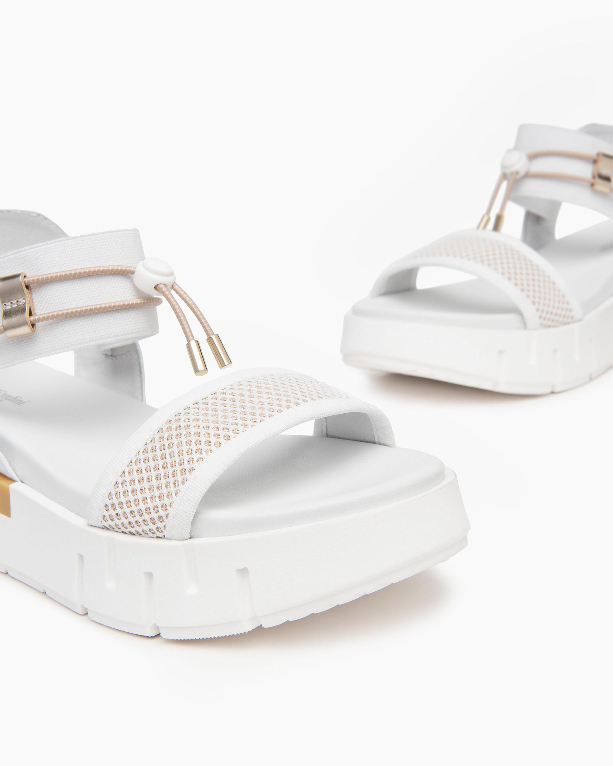 NeroGiardini Sandales Cuir Toile Femme Plateforme