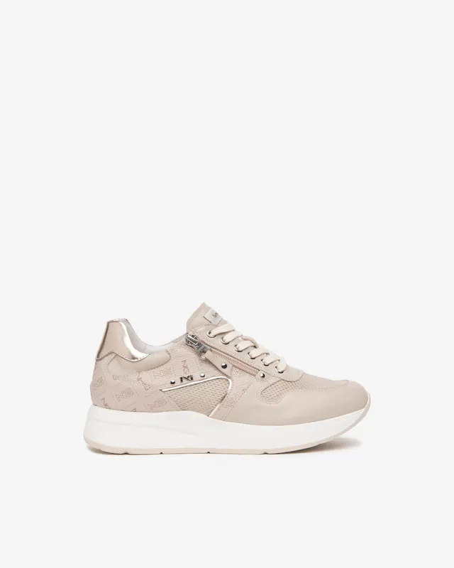 NeroGiardini Sneakers Femme Cuir Zip Semelle 3,5 cm