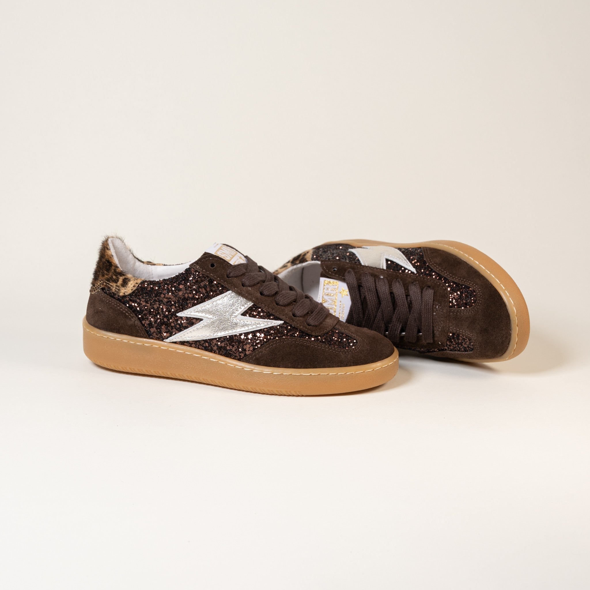 SMR Lee E469 basket glitter marron léopard
