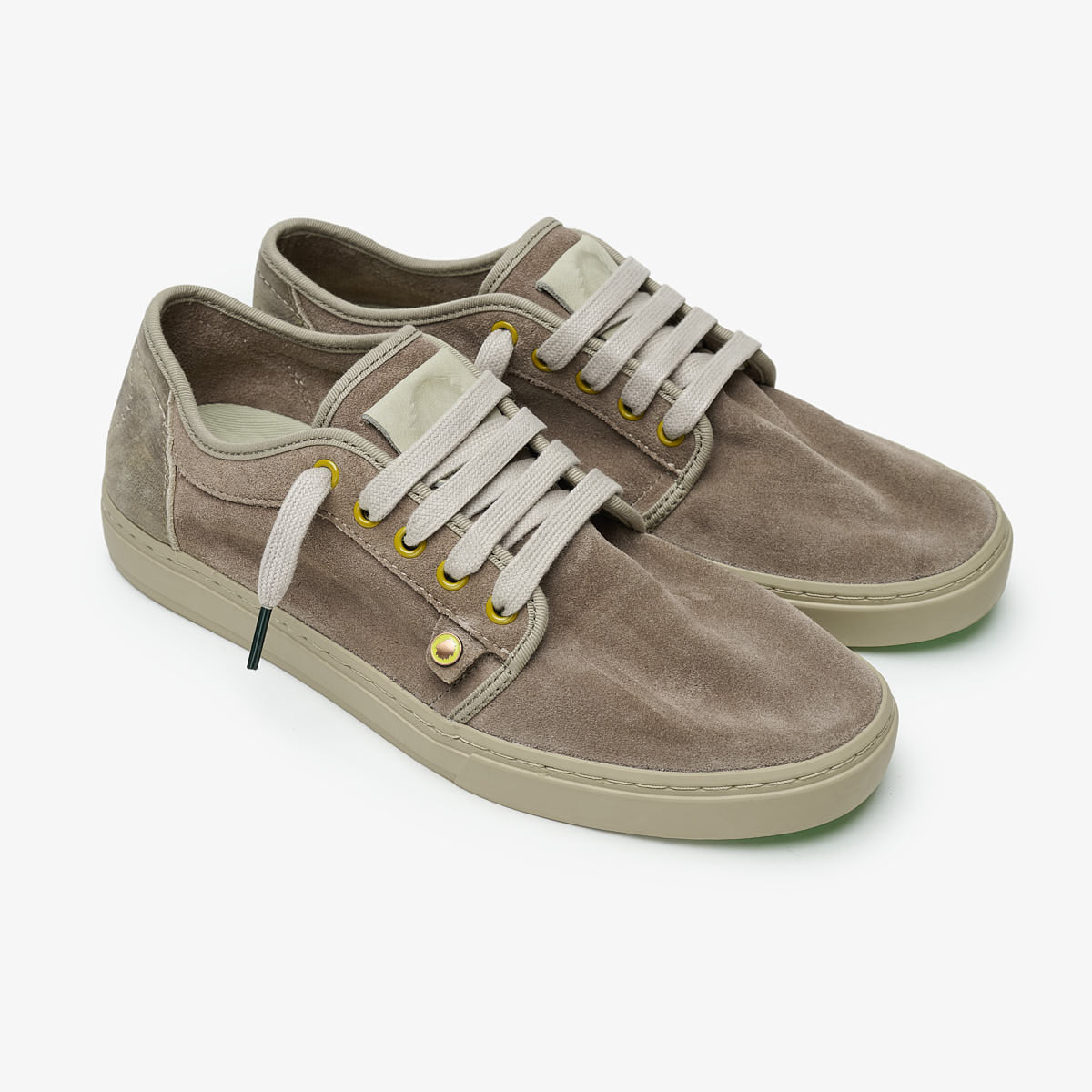 Satorisan Heisei Suede baskets Driftwood Brown cuir