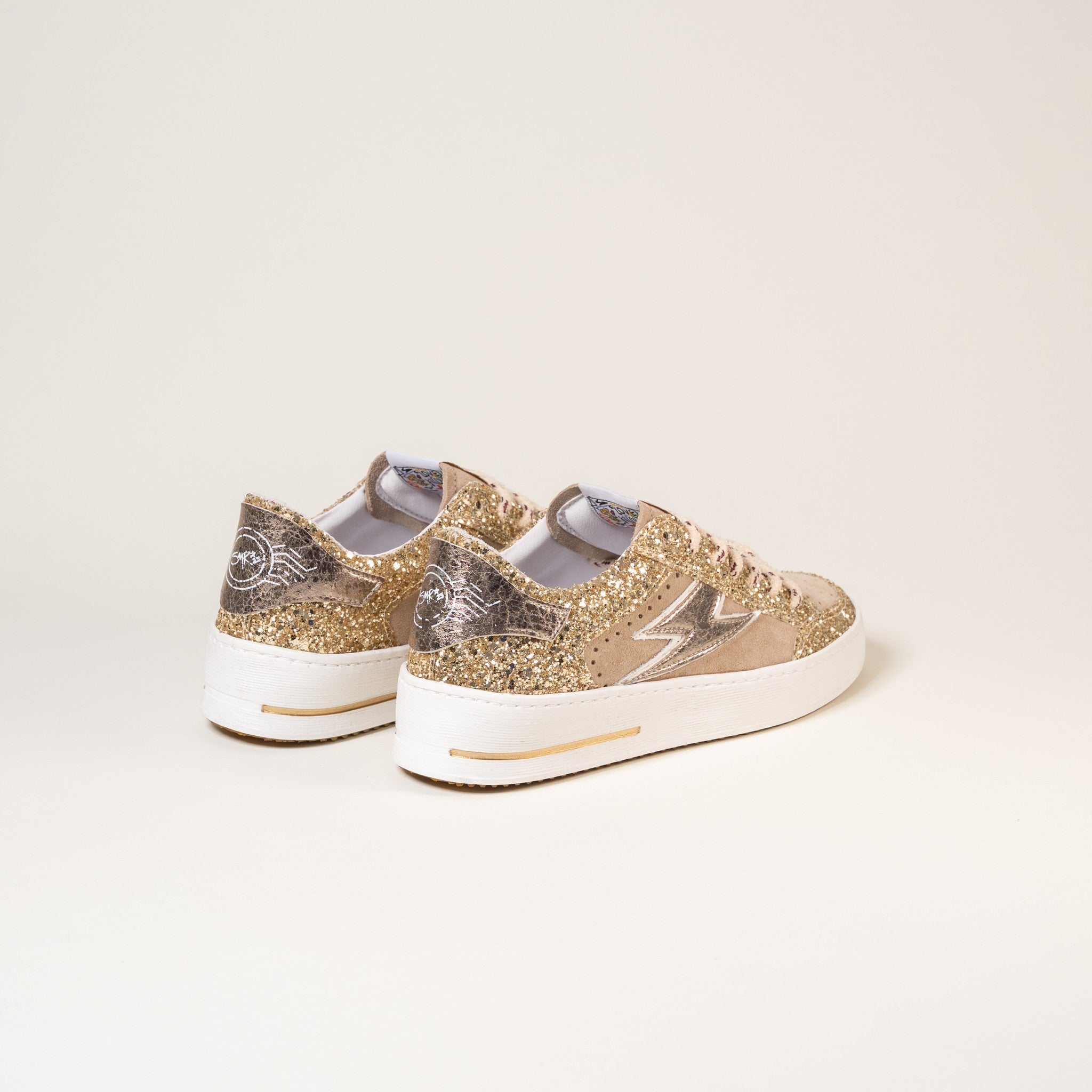 SMR Semerdjian Noubar E474 Sneakers Beige Or Glitter