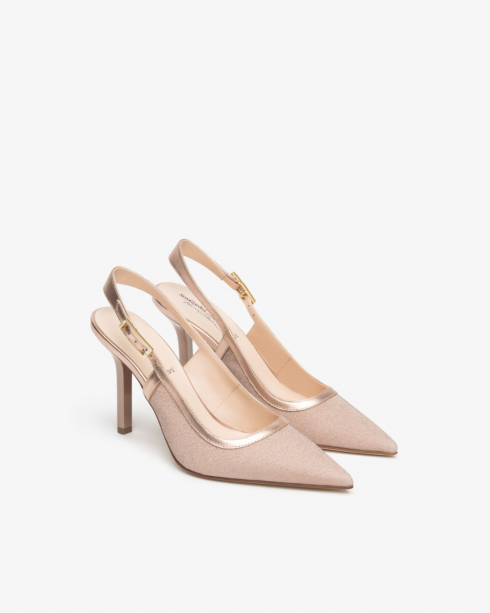 NeroGiardini Slingbacks femme tissu cuir cérémonie