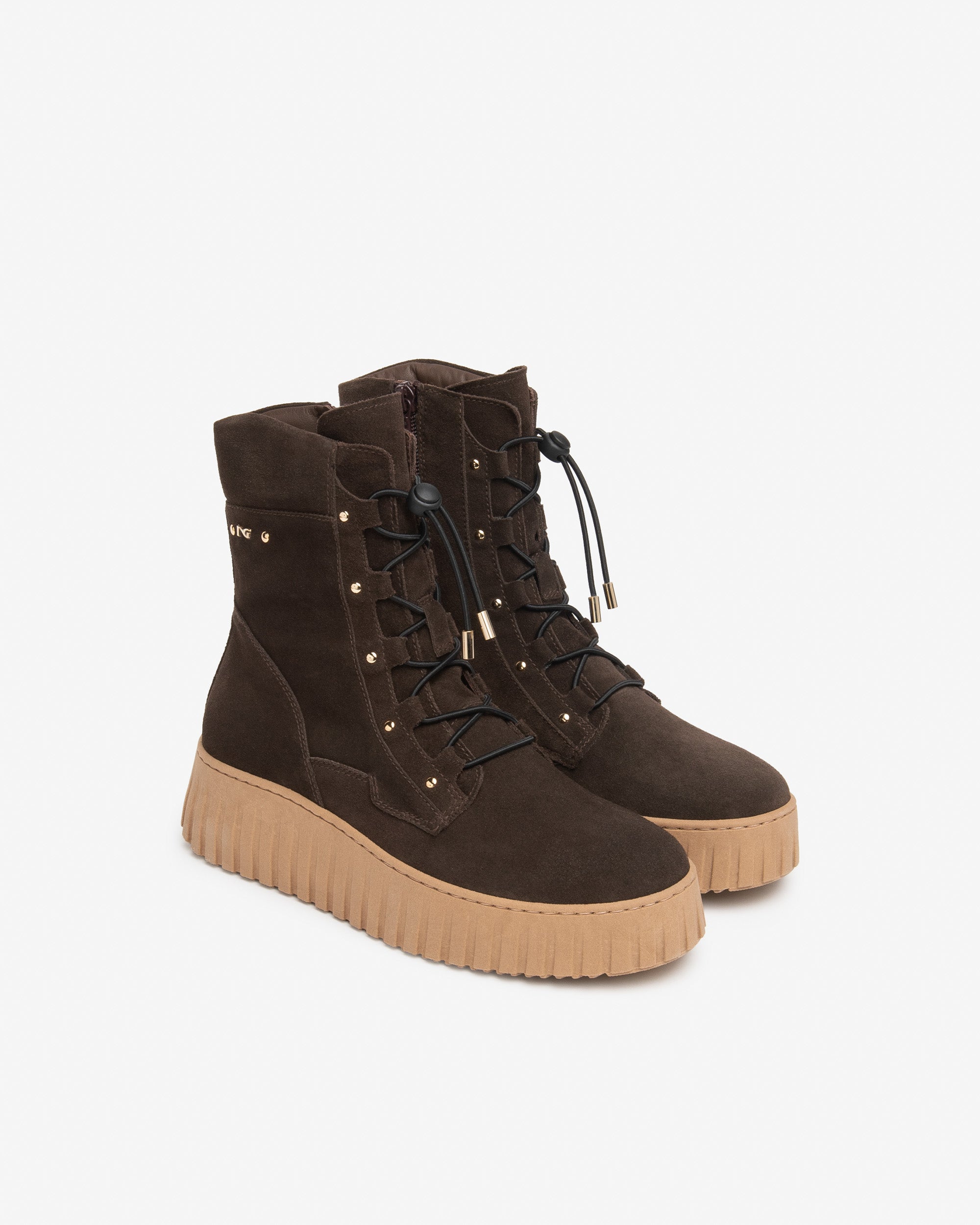 NeroGiardini Bottines Femme Daim Plateforme 55 Cuir Velours