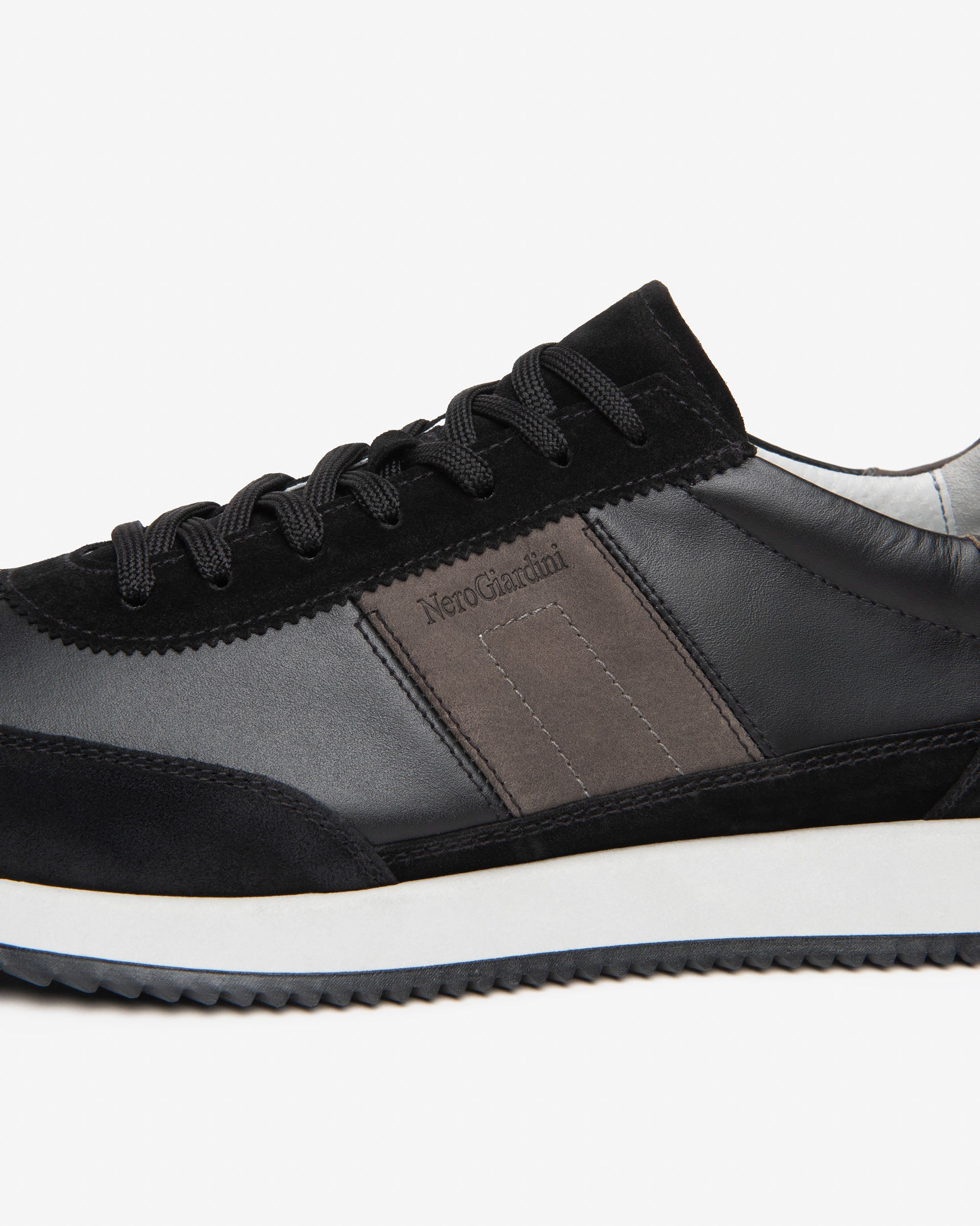 NeroGiardini Sneakers cuir homme daim noir