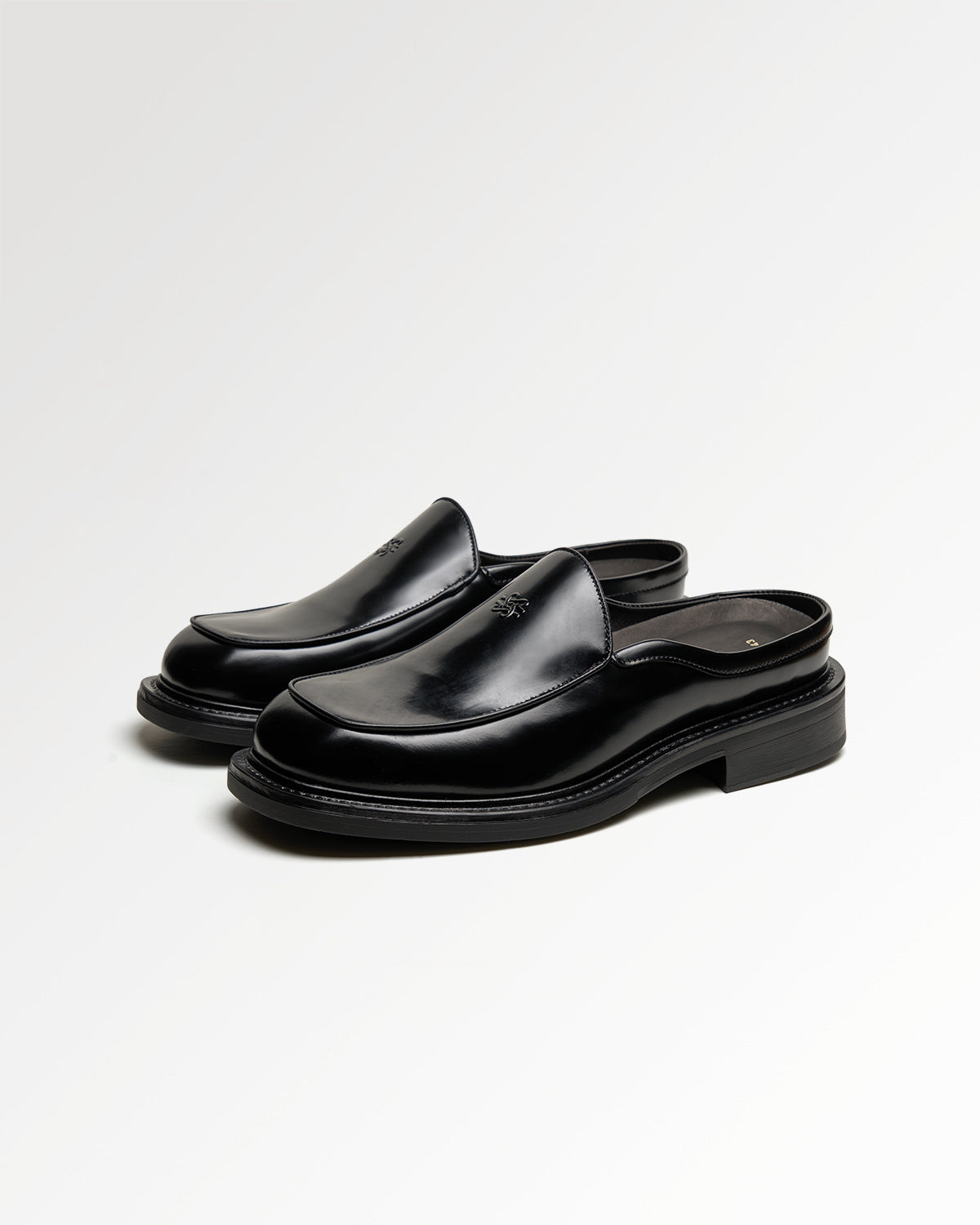 Filling Pieces Square Mule Polido mule noire cuir