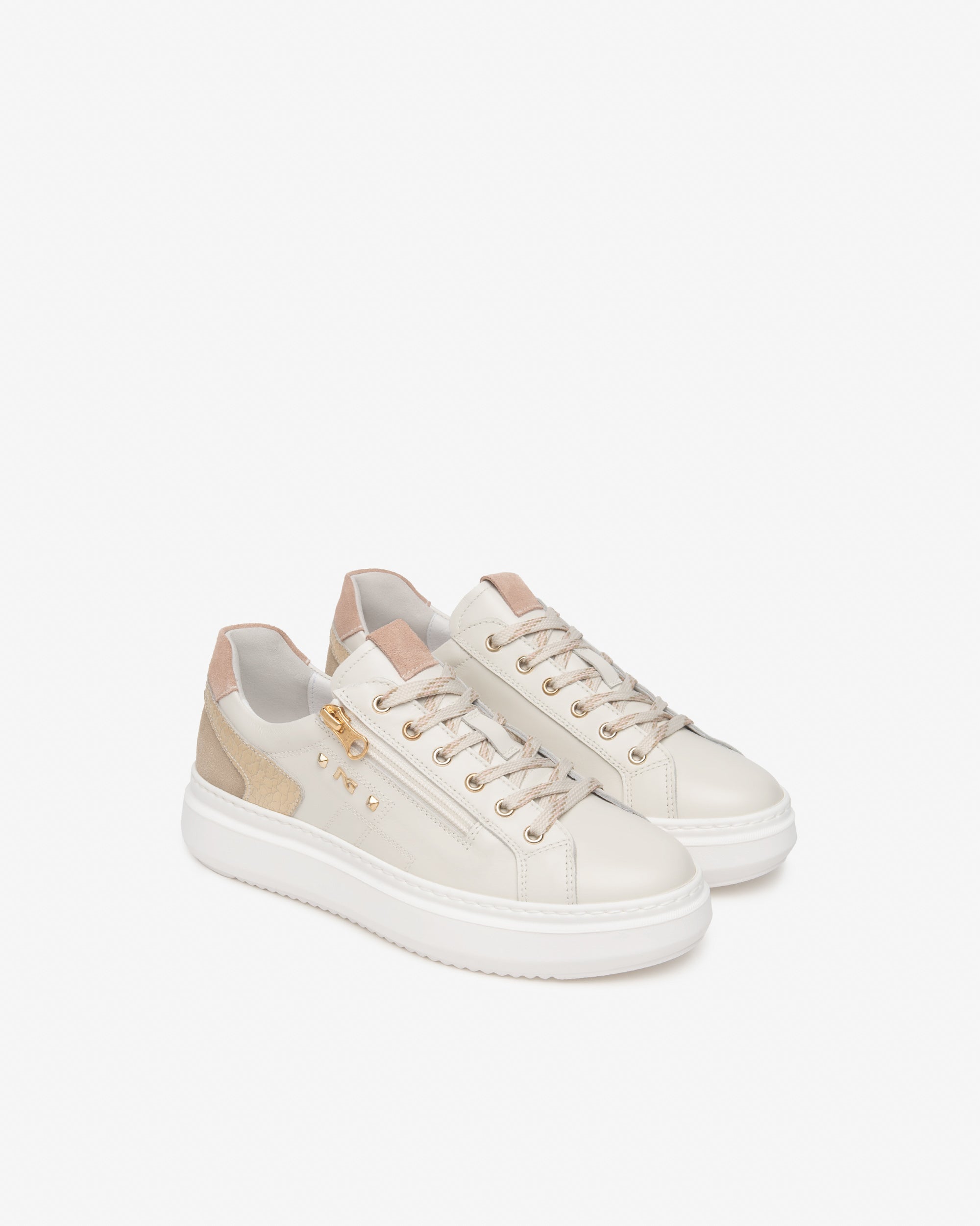 Nerogiardini Sneakers Femme Cuir Velours Confort
