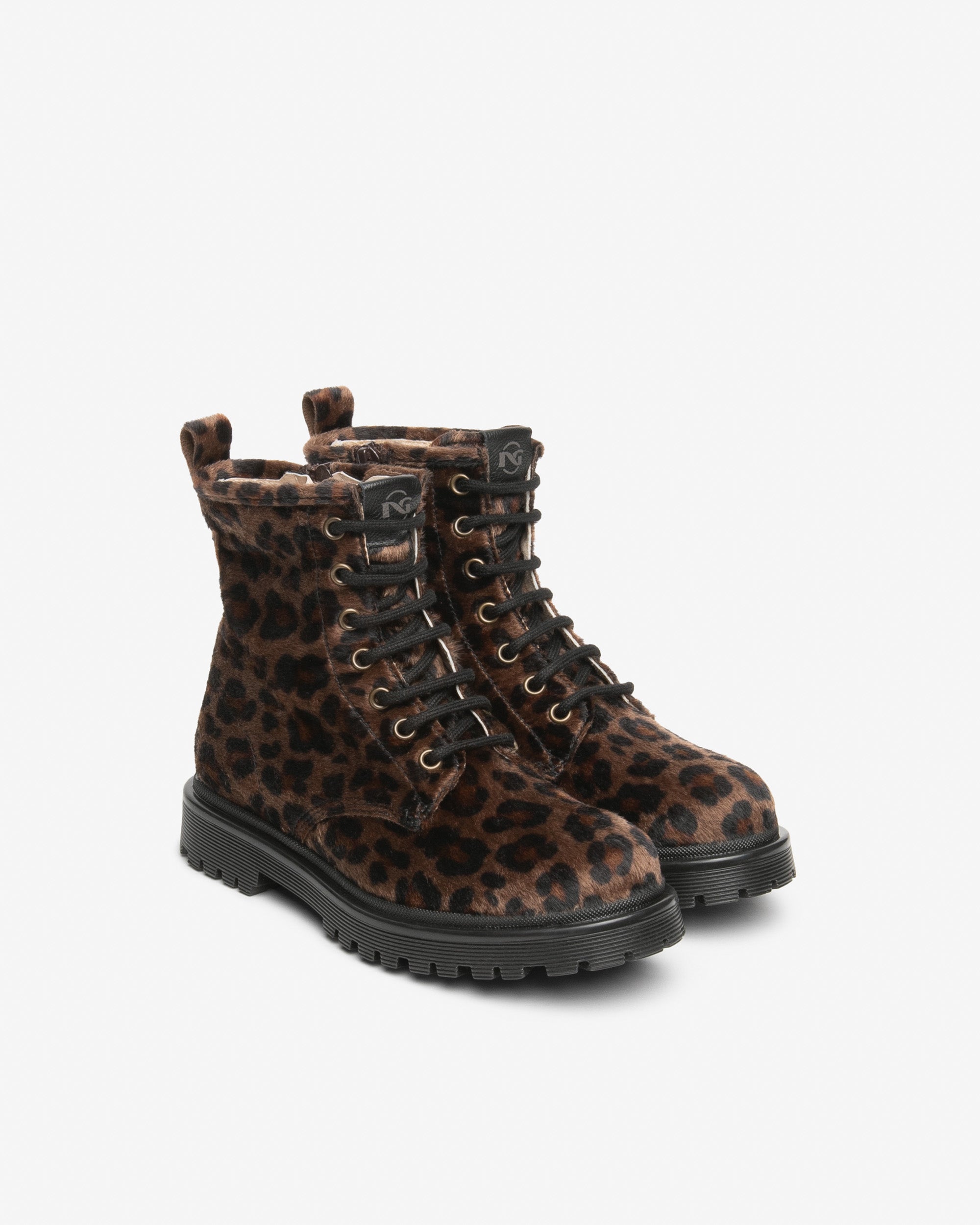 NeroGiardini Bottines Motardes Fille Cuir Animalier Zip