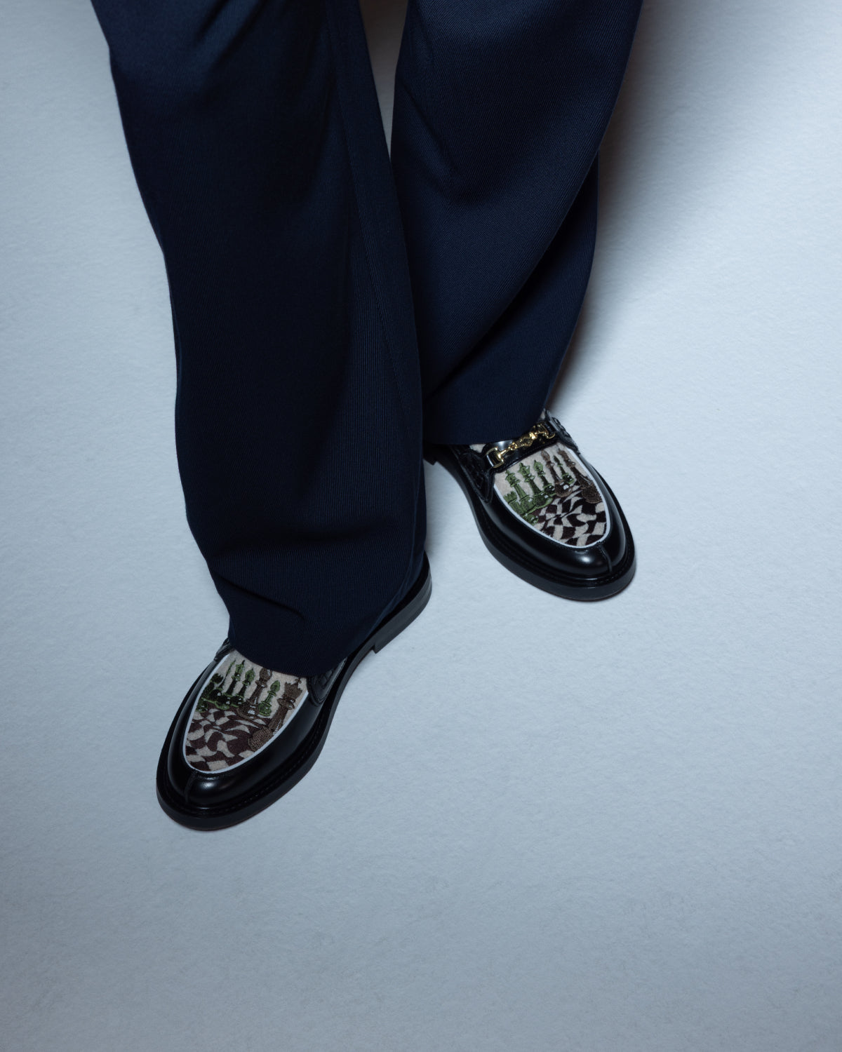 Filling Pieces Loafer Chess Mocassin cuir noir