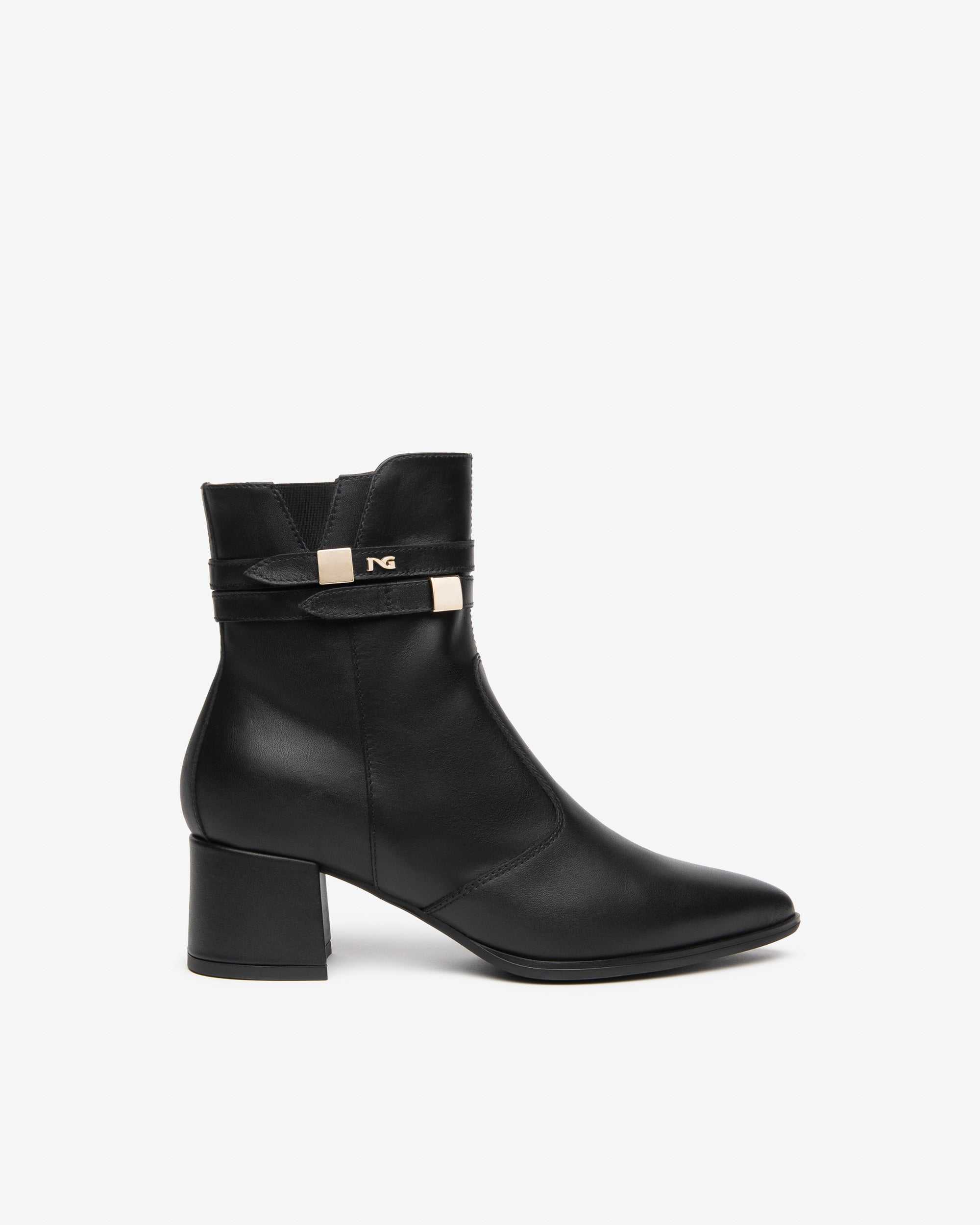 NeroGiardini Bottines Cuir Femme Talon 6 cm Zip